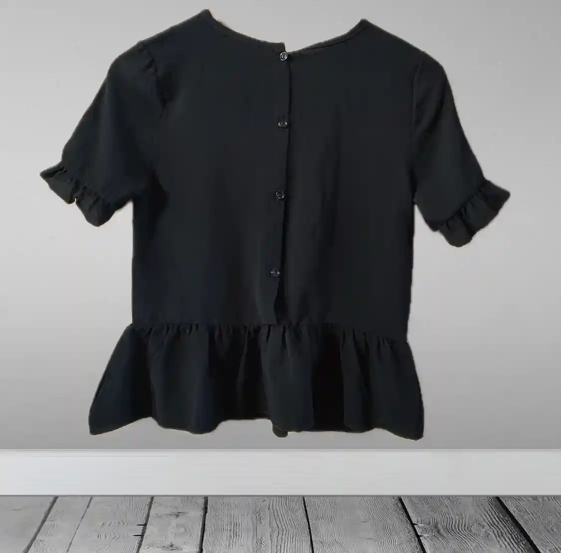 Sifónový černý top Boohoo vel. EUR 36