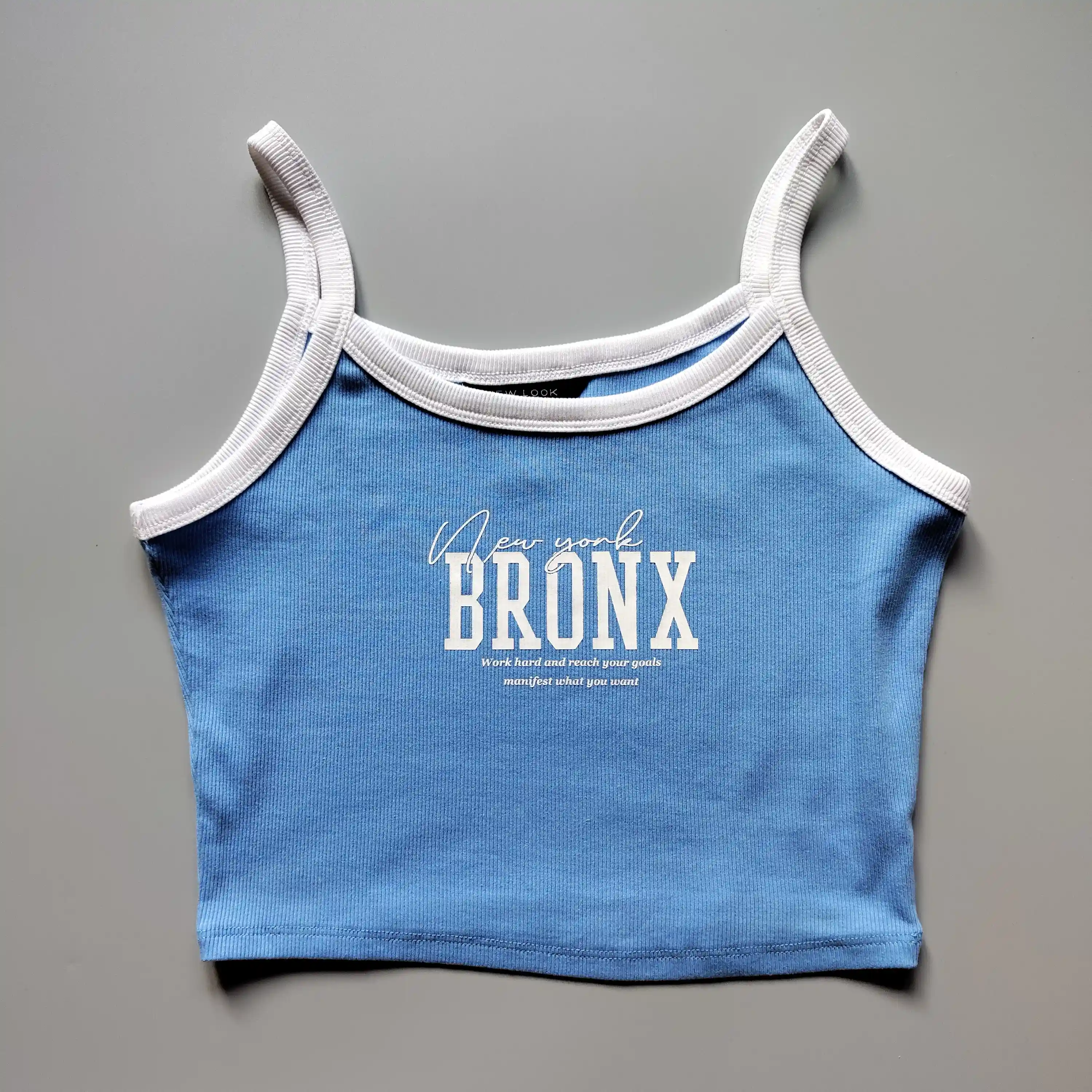 Žebrovaný crop top New Look vel. 164 - 170
