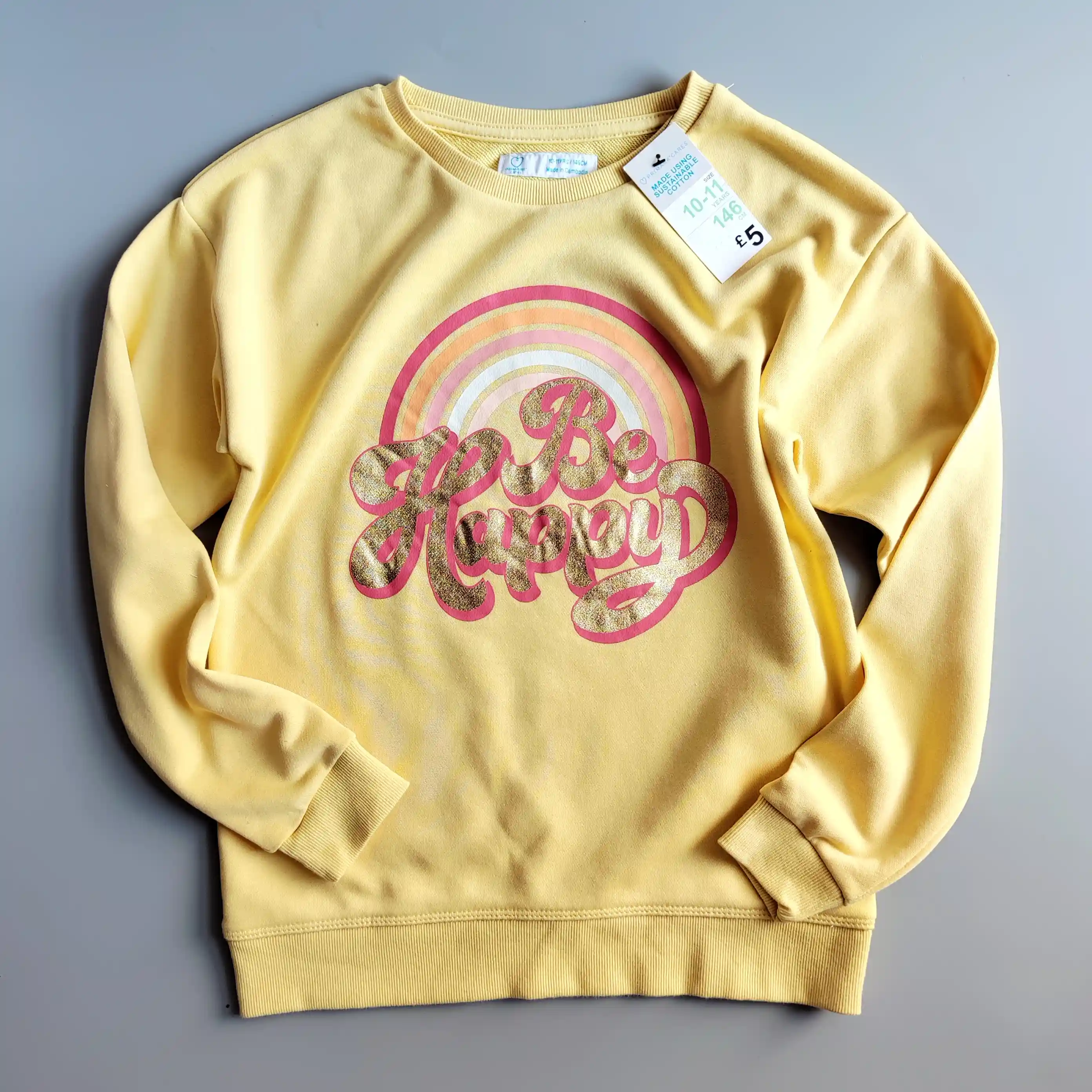Mikina Primark vel. 146 žlutá