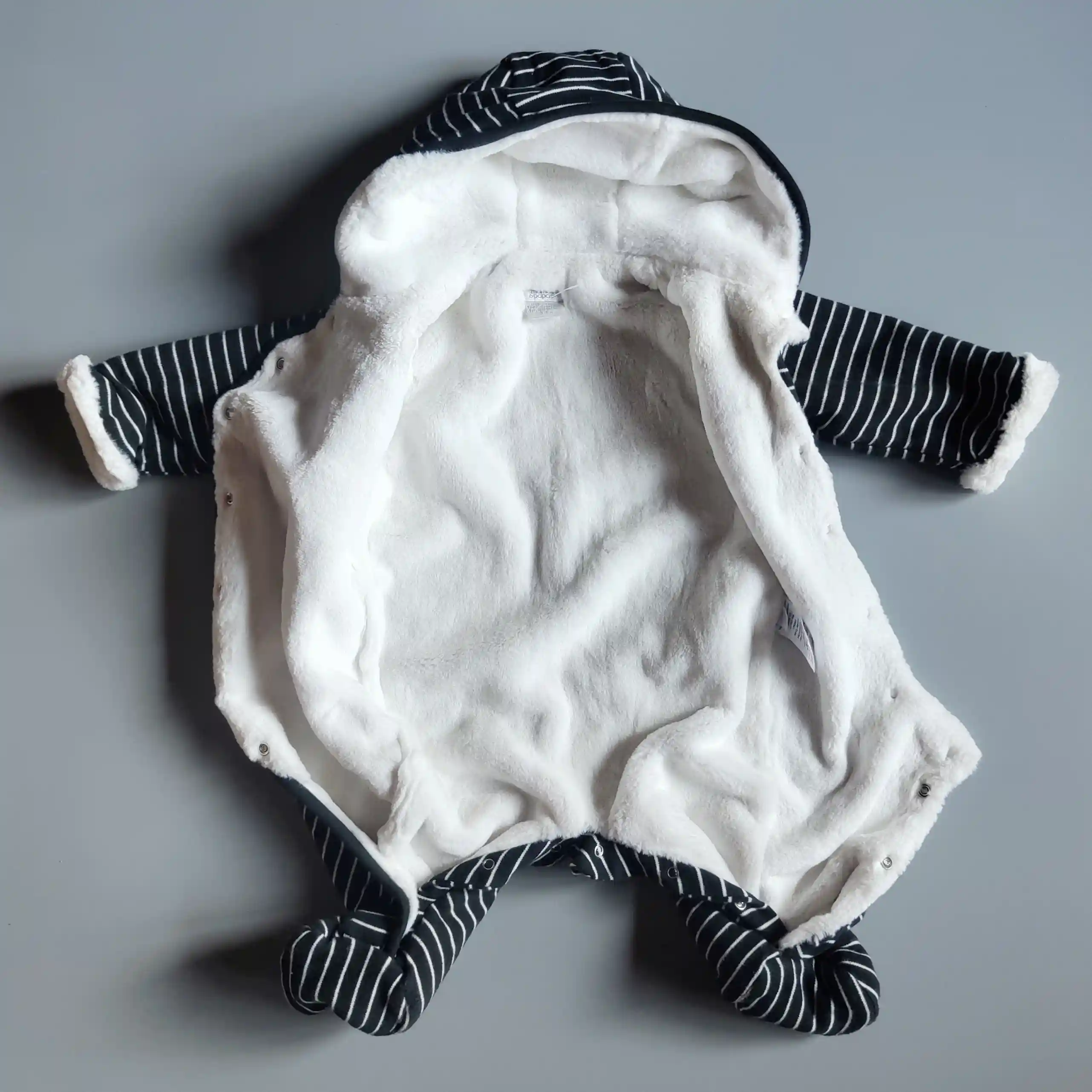 Zimní bavlněný overal s plyšovou podšívkou Mamas & Papas vel. 68