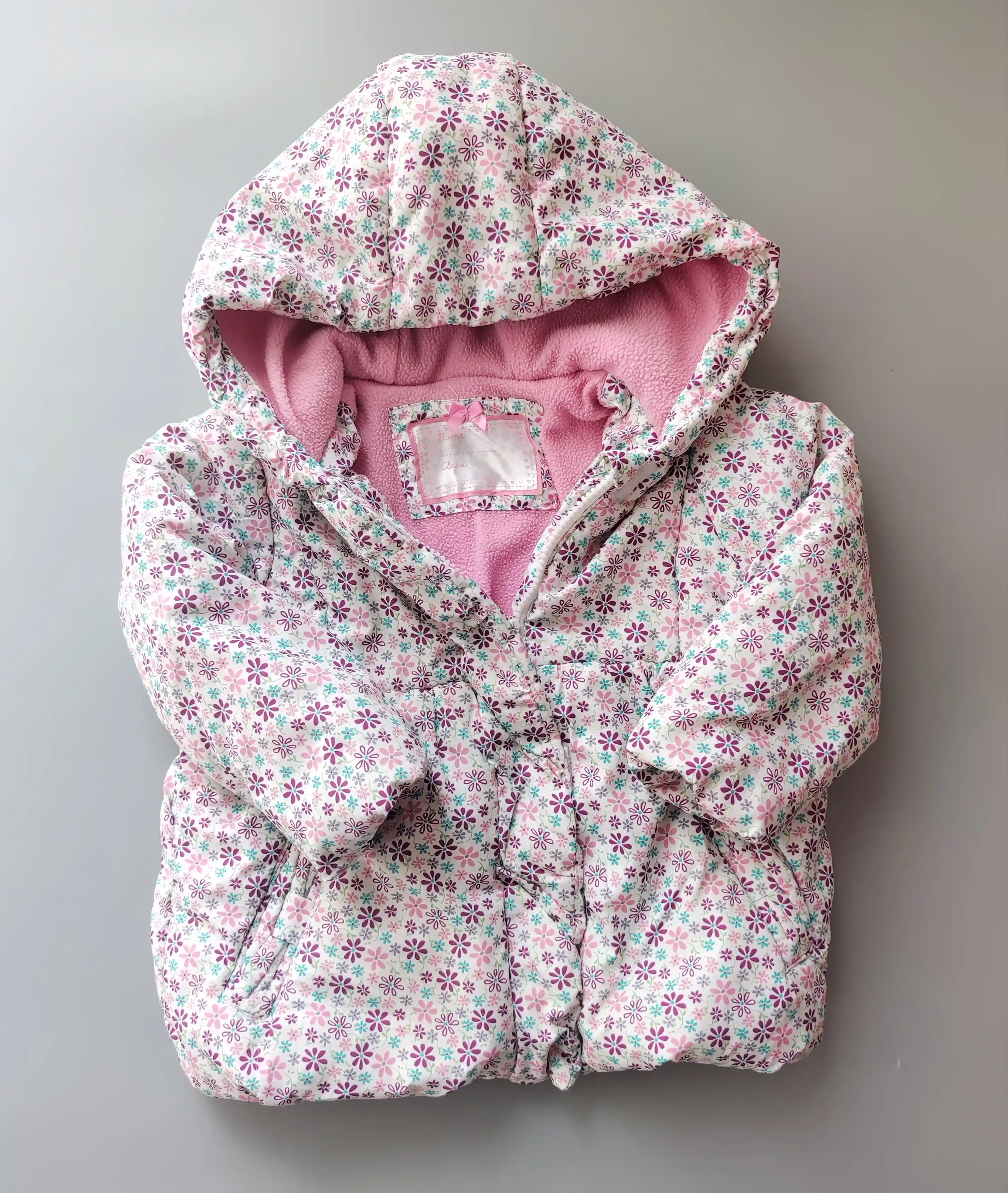 Zimní bunda Mothercare vel. 98 květovaná