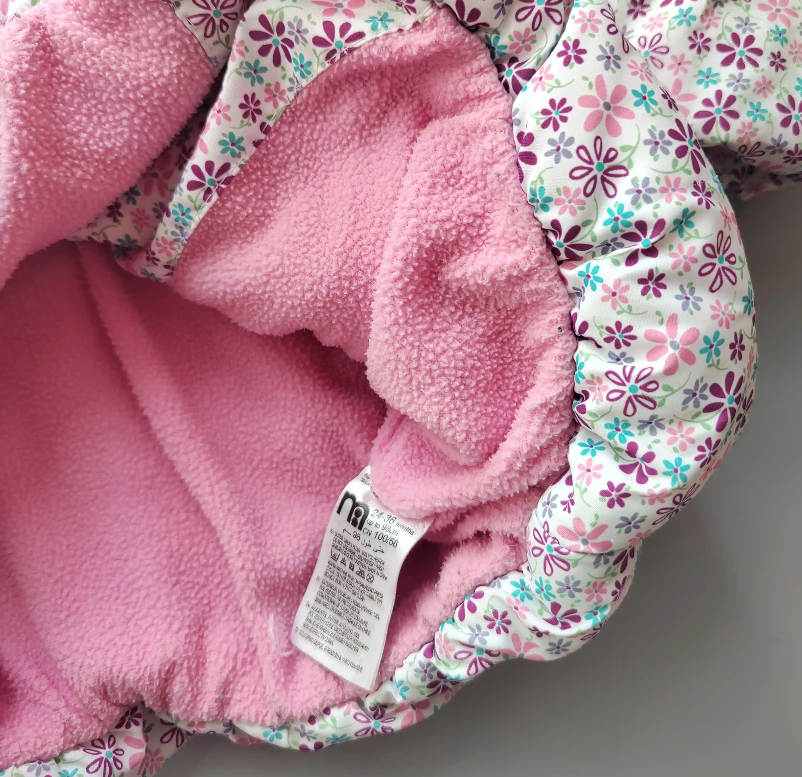 Zimní bunda Mothercare vel. 98 květovaná