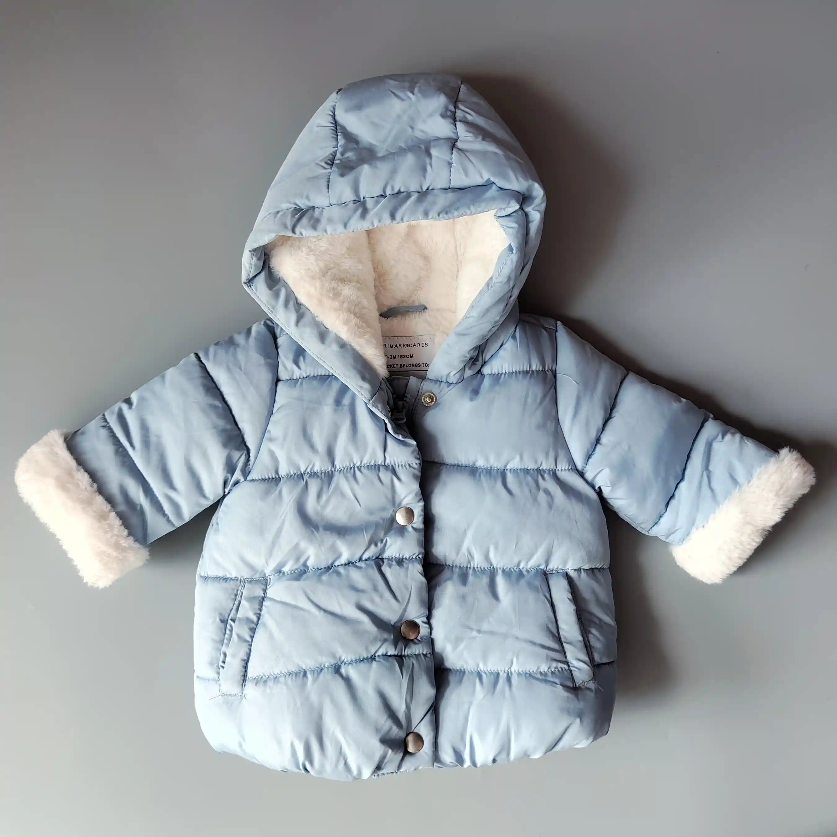 Zimní bunda Primark vel. 62 baby blue