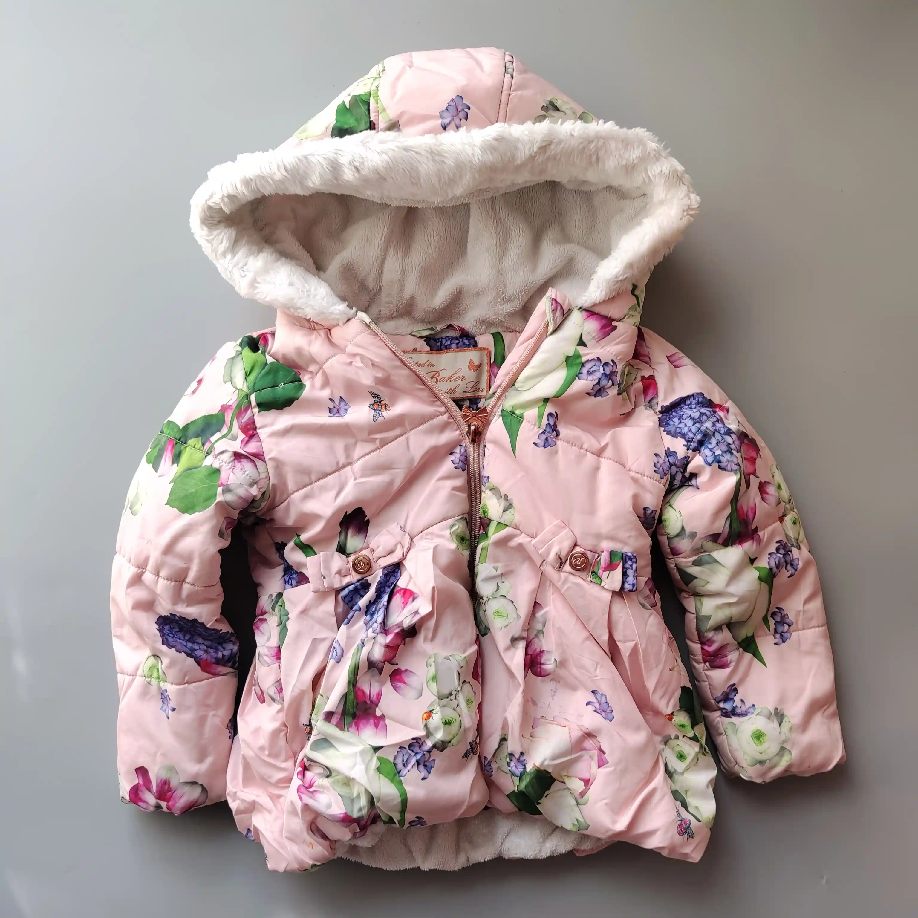 Zimní bunda Baker vel. 110 s květinami