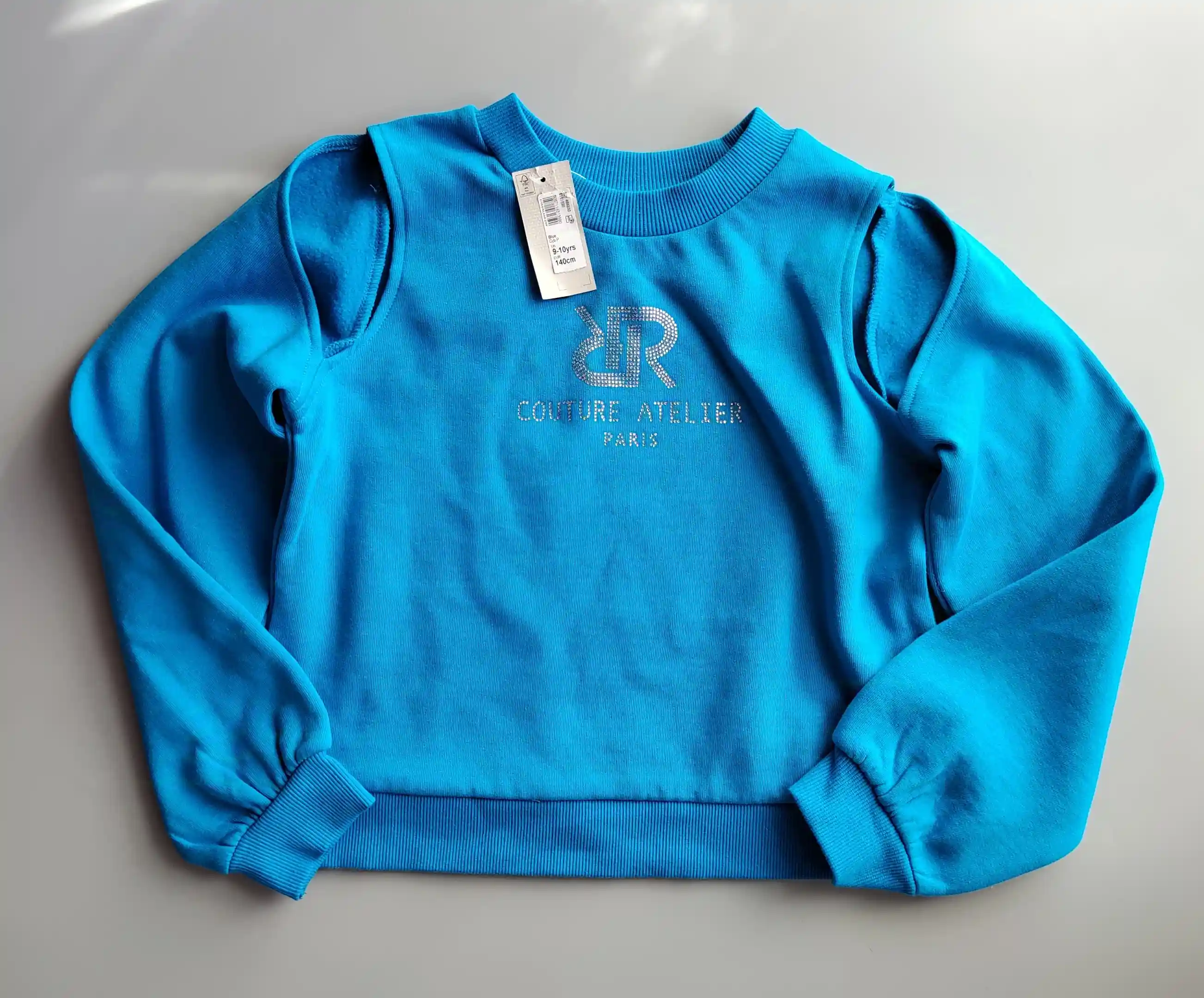 Mikina River Island vel. 140 modrá s průstřihy