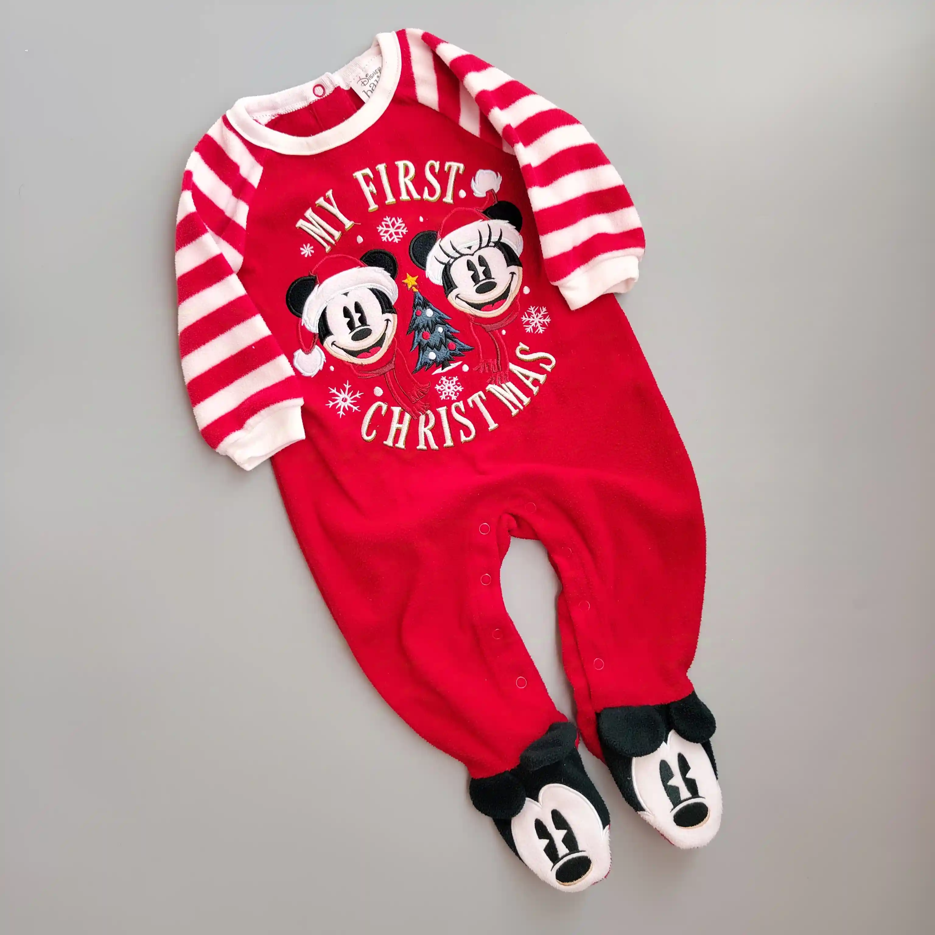 Fleecový overal Disney vel. 80 Vánoční s Mickey Mousem