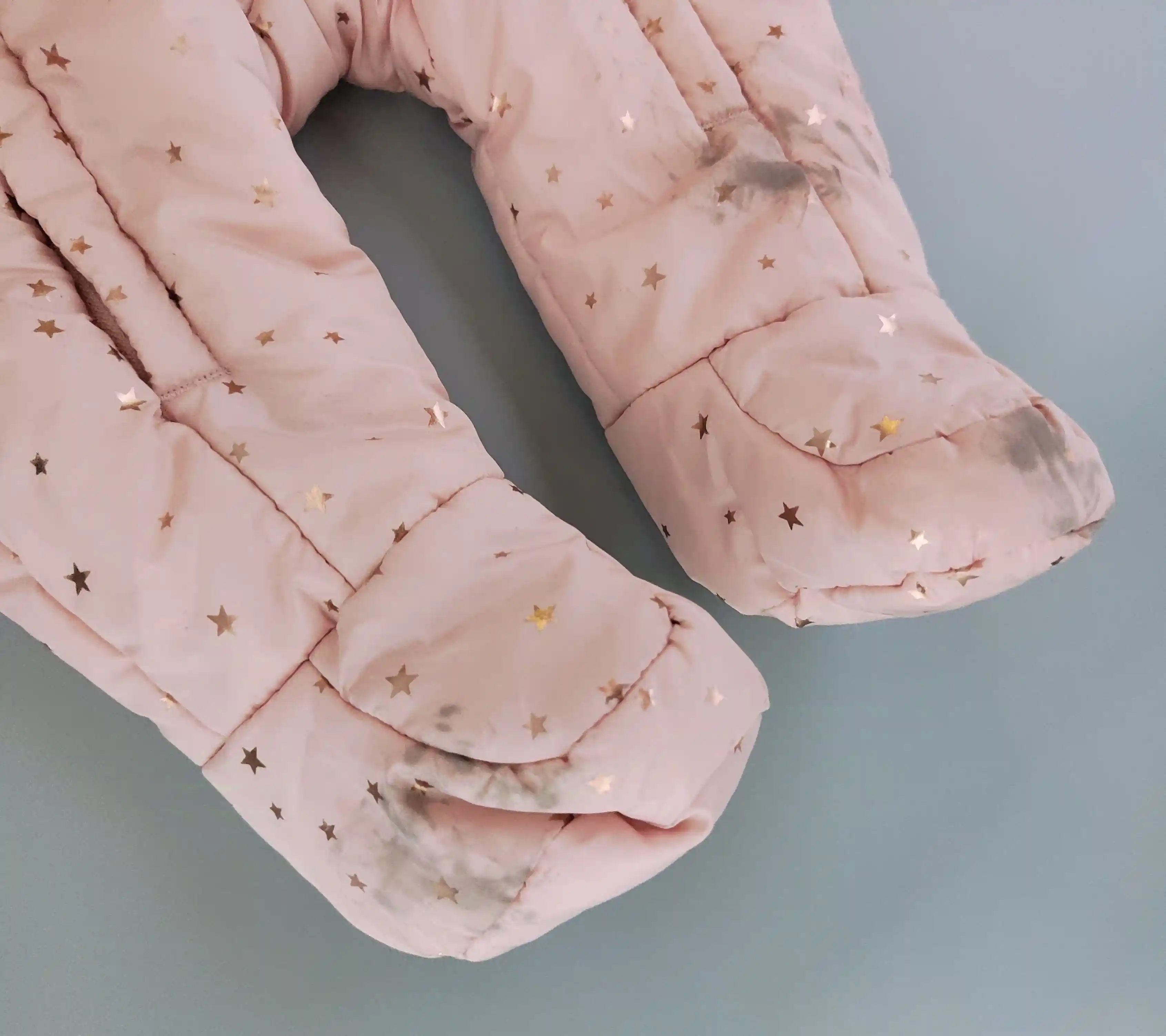 Zimní kombinéza F&F vel. 68 růžová s hvězdičkami