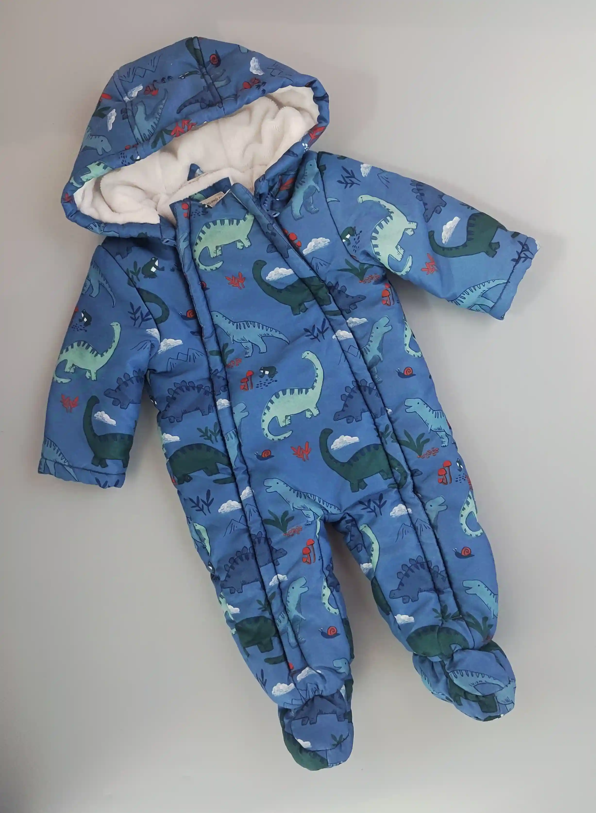 Kombinéza John Lewis vel. 74 modrá dino