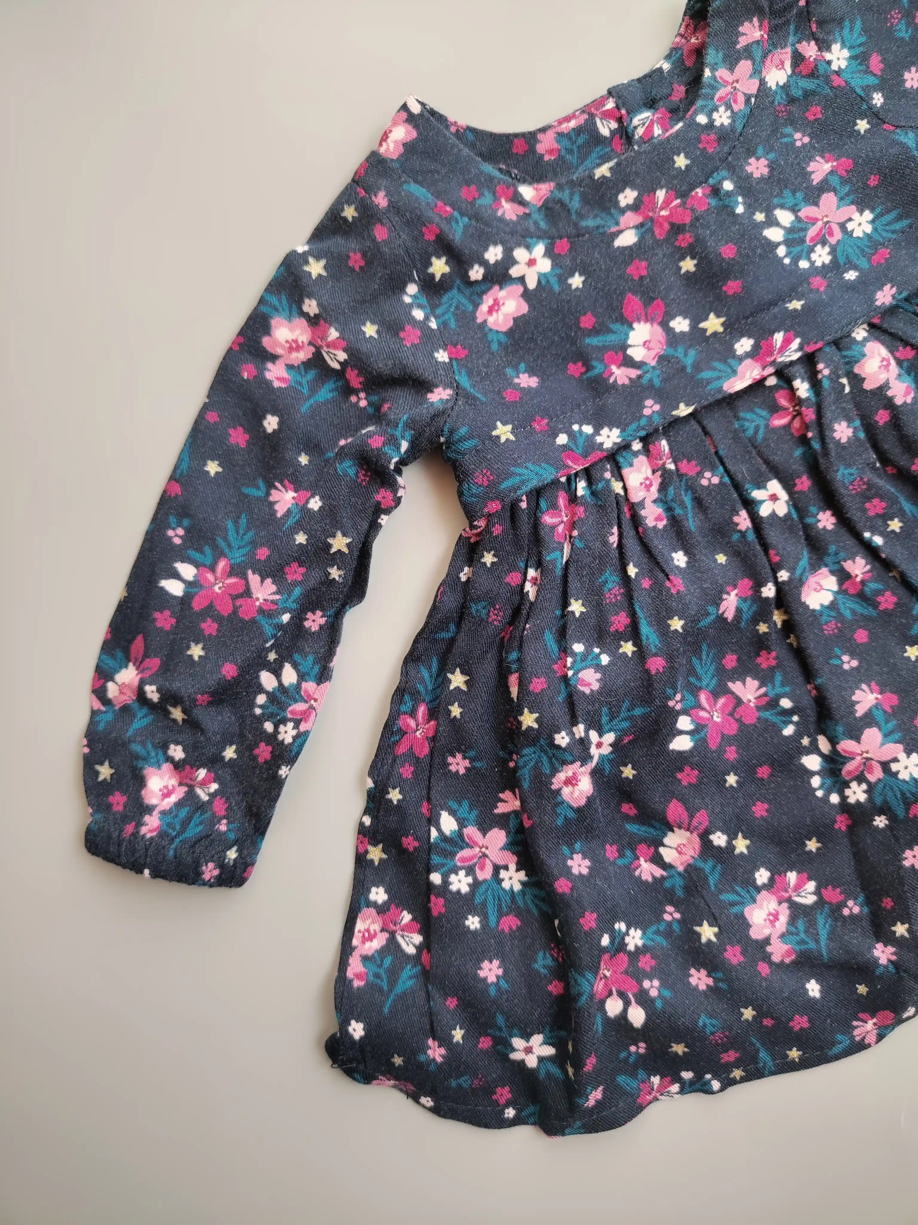 Šaty z viskózy Primark vel. 62 navy květované