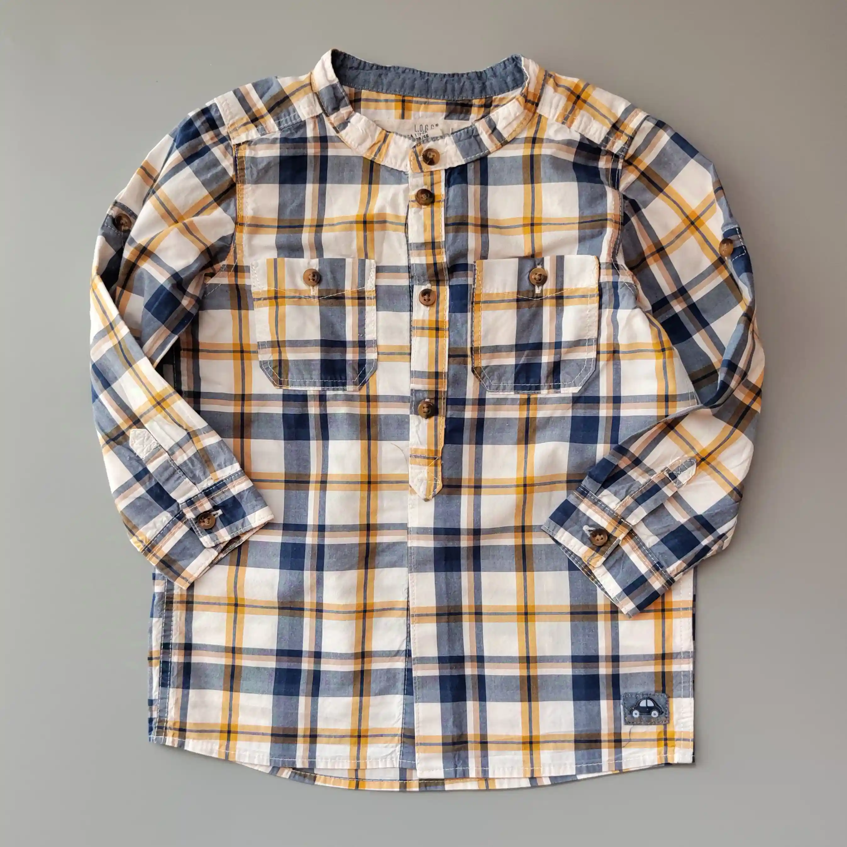 Košile H&M vel. 92 letní žlutá + modrá + bílá