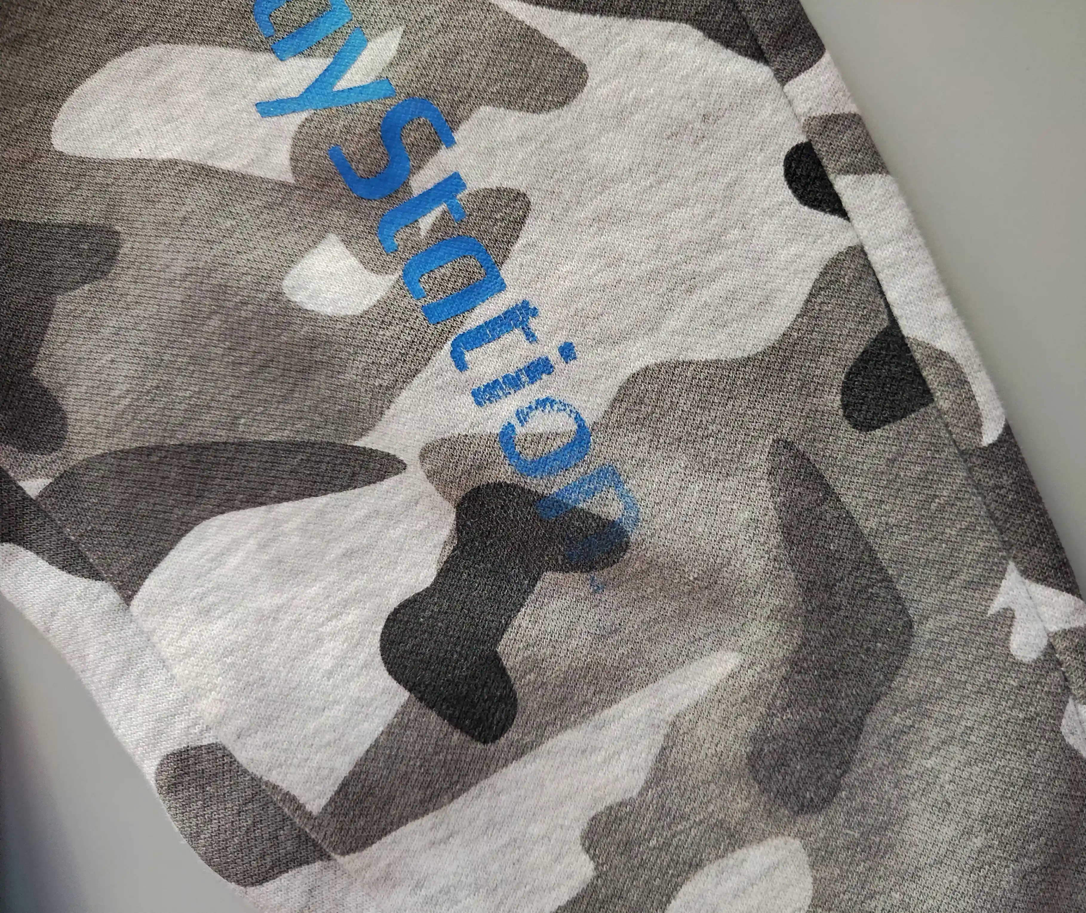 Tepláky Play Station vel. 116 šedé camo