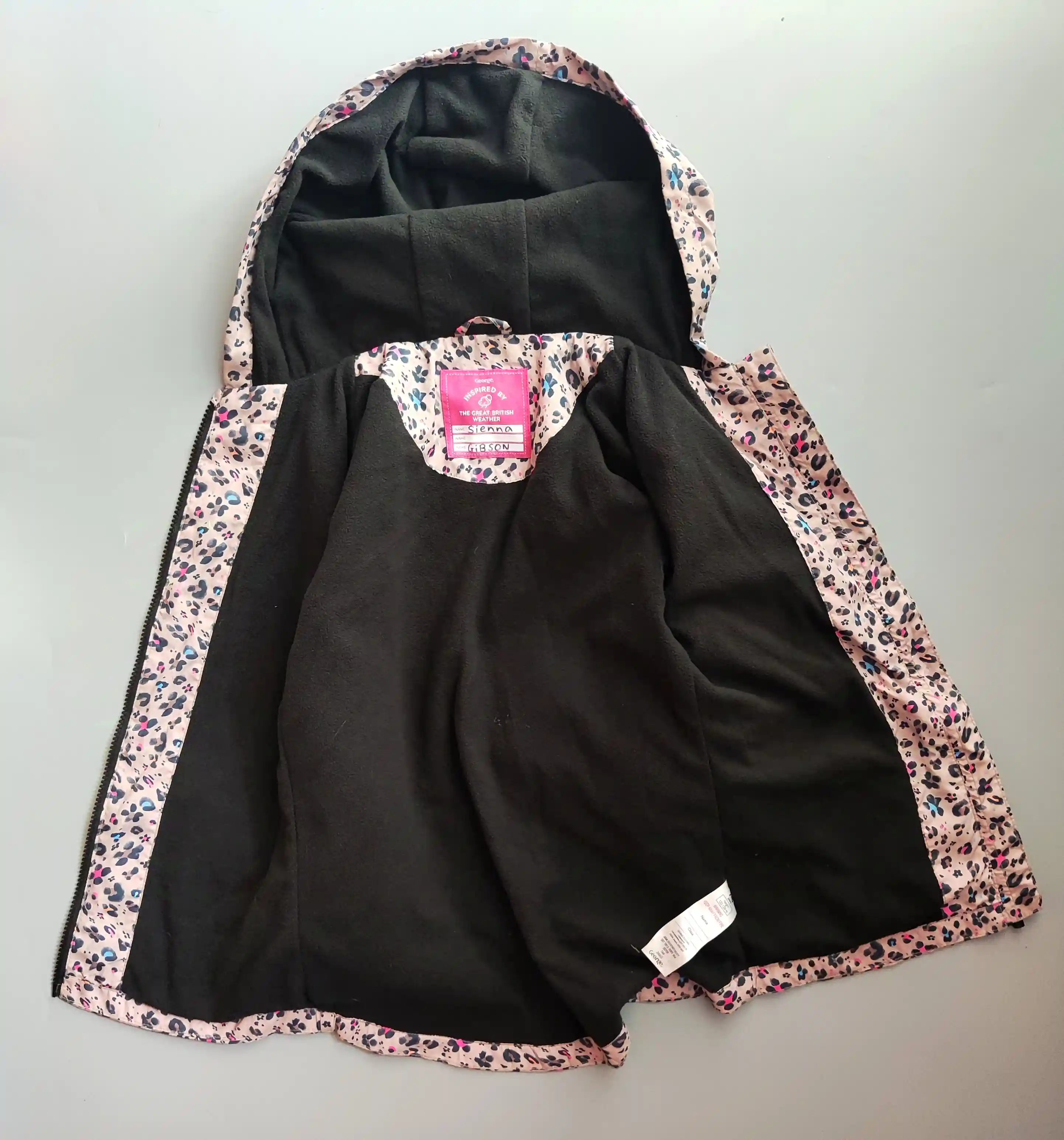 Bunda George vel. 128 béžová leopardí