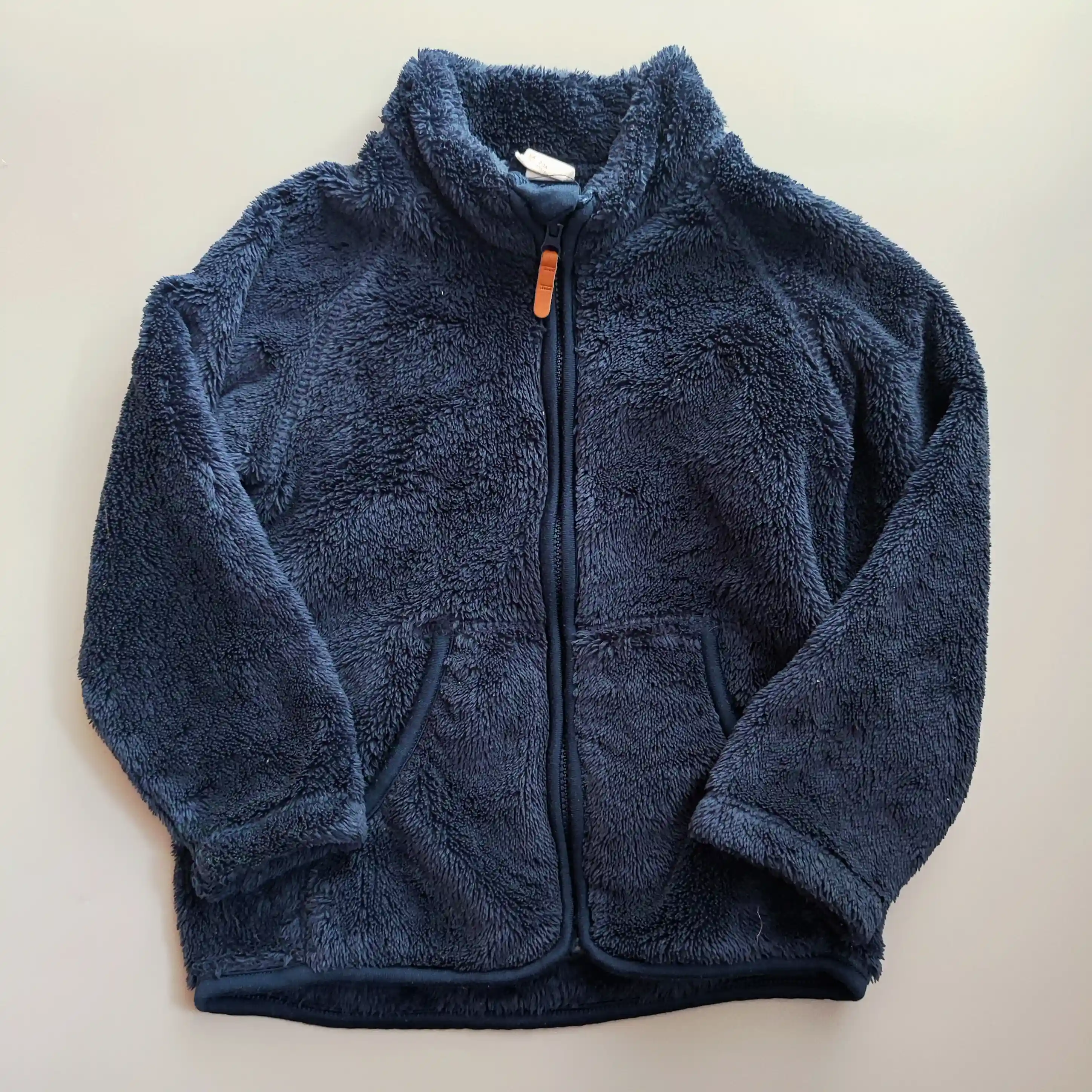 Plyšová mikinobunda H&M vel. 98 navy