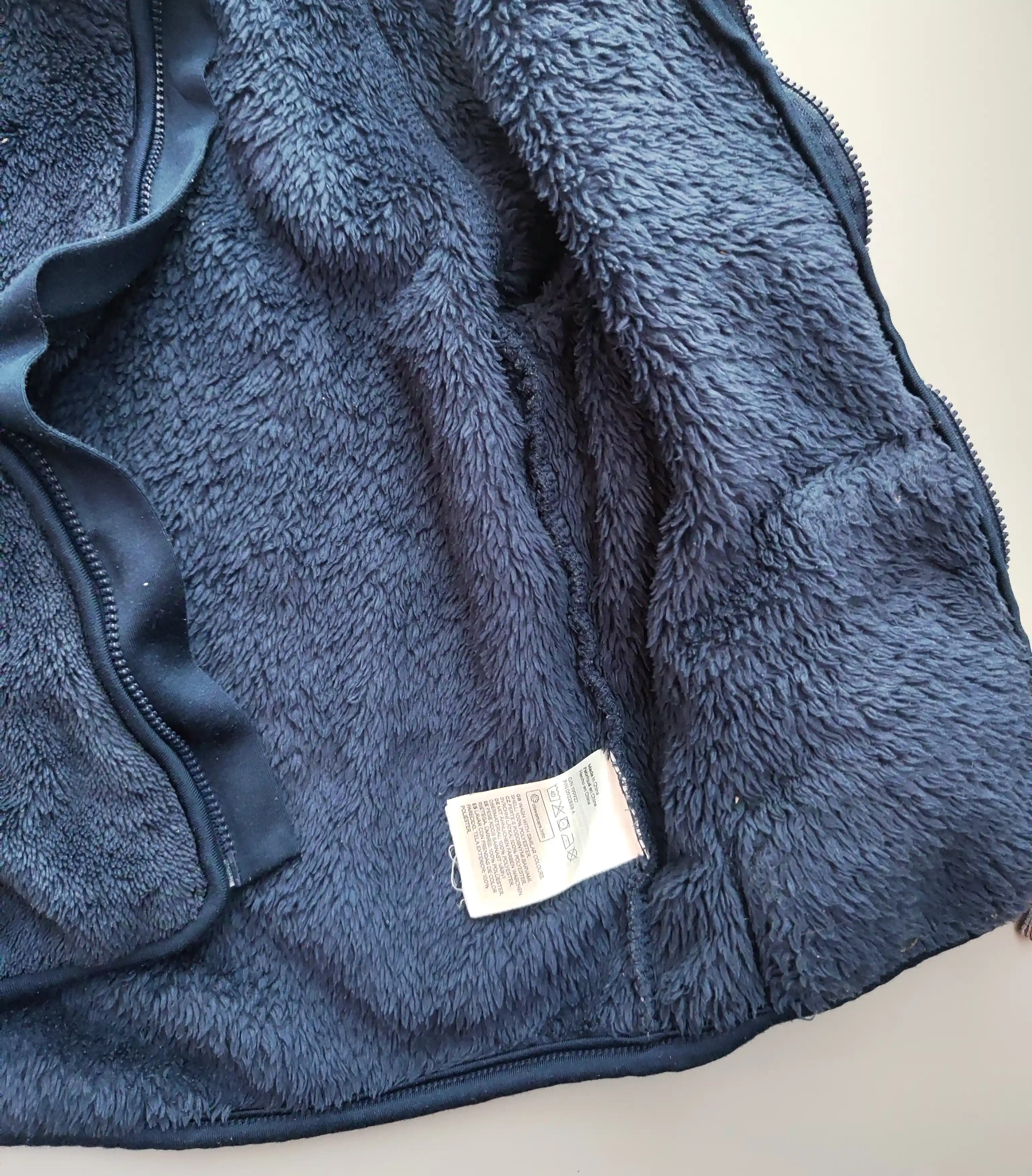 Plyšová mikinobunda H&M vel. 98 navy