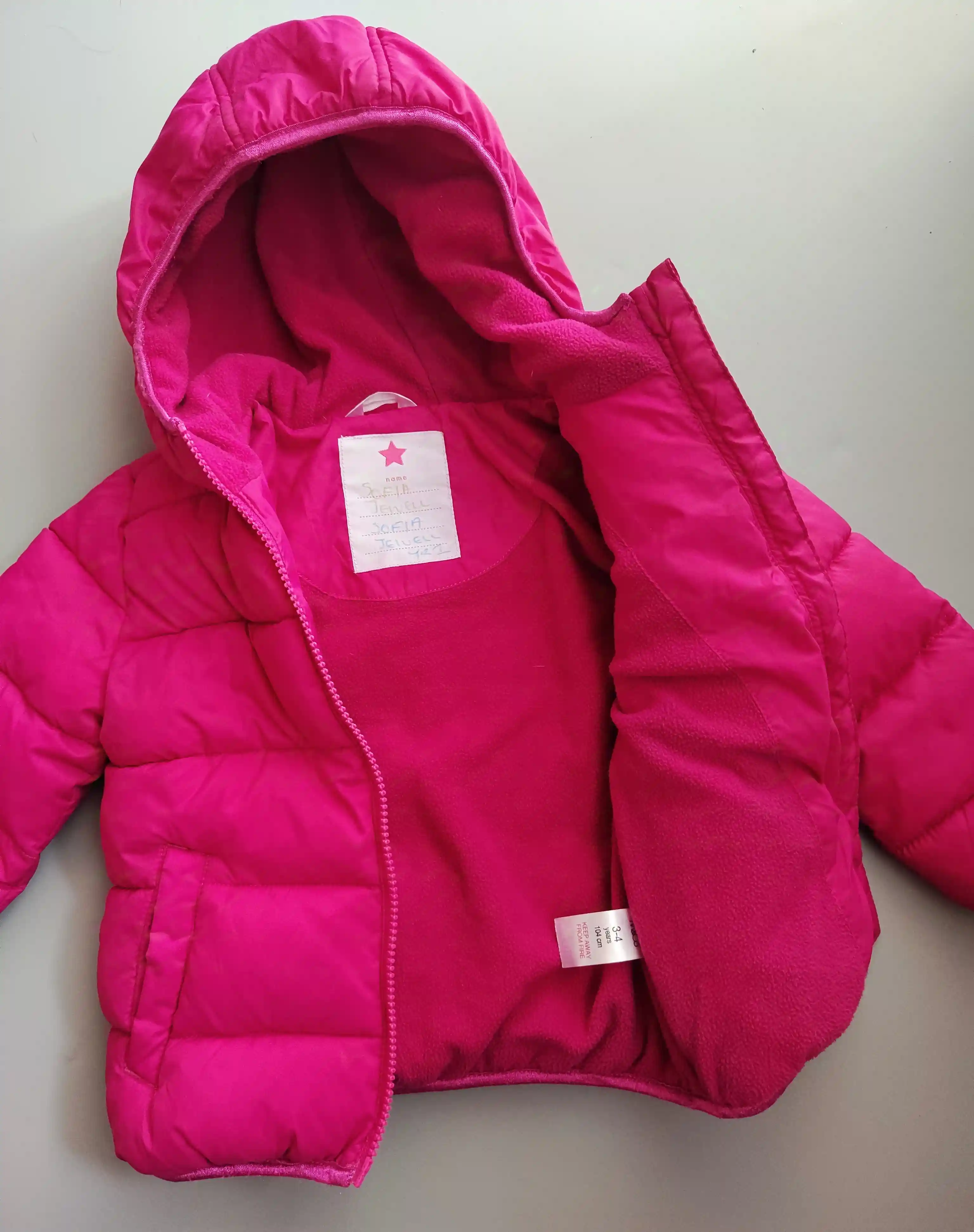 Bunda M&Co vel. 104 růžová