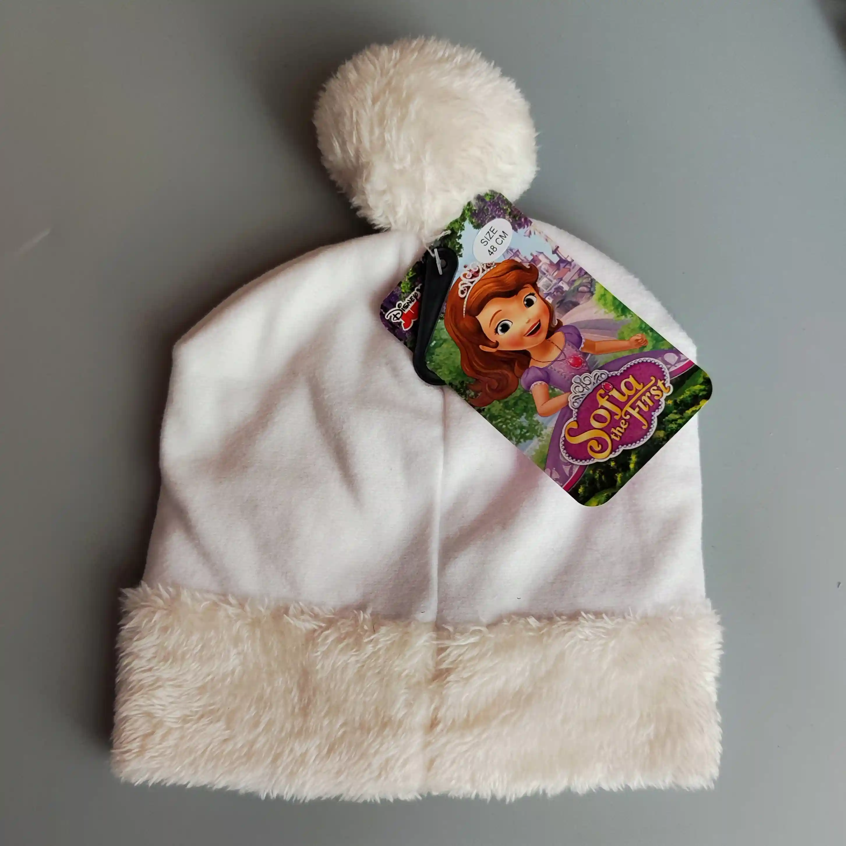 Čepice Disney vel. 48 bílá s princeznou Sofií