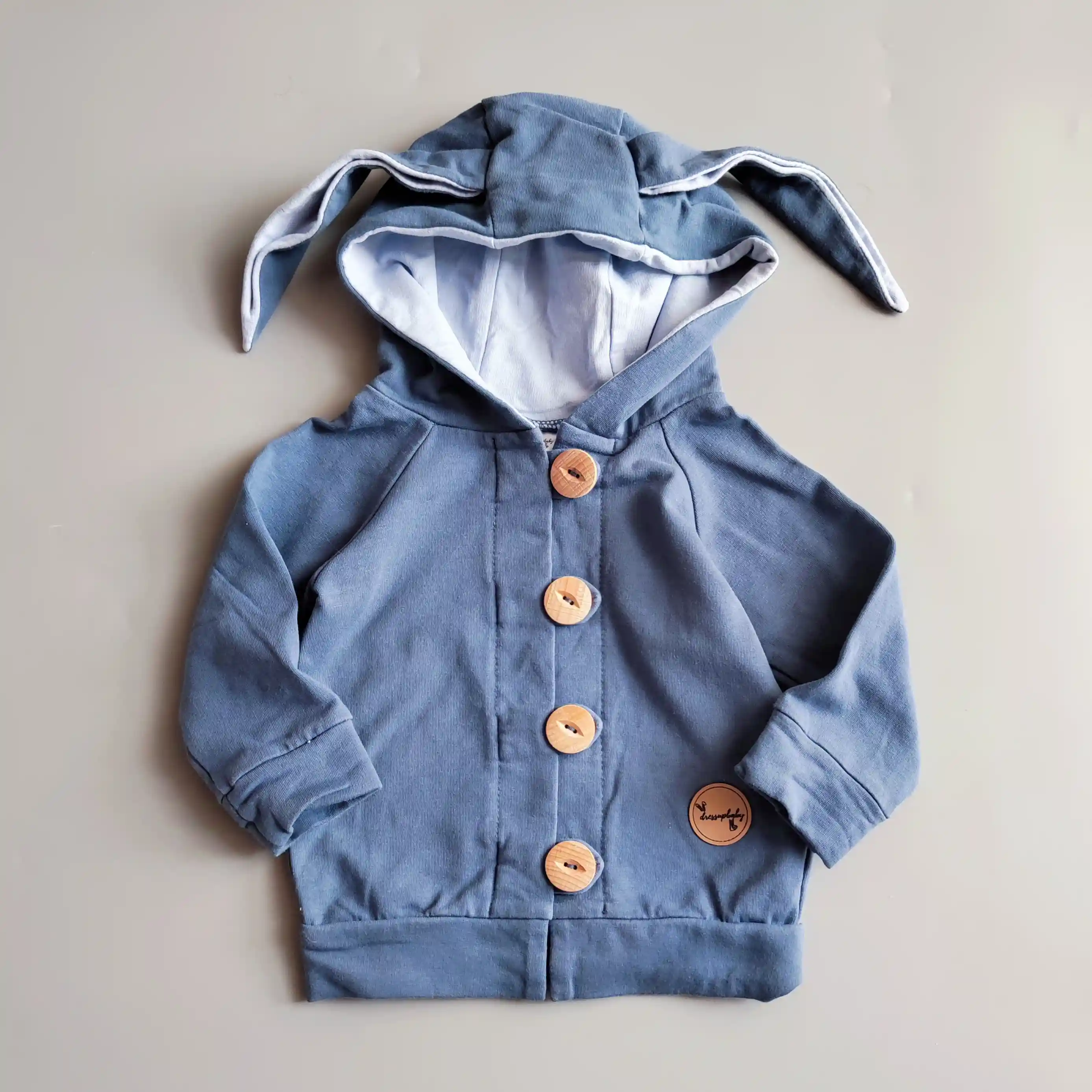 Bavlněná mikina s knoflíky Dressupbaby vel. 68 modrá
