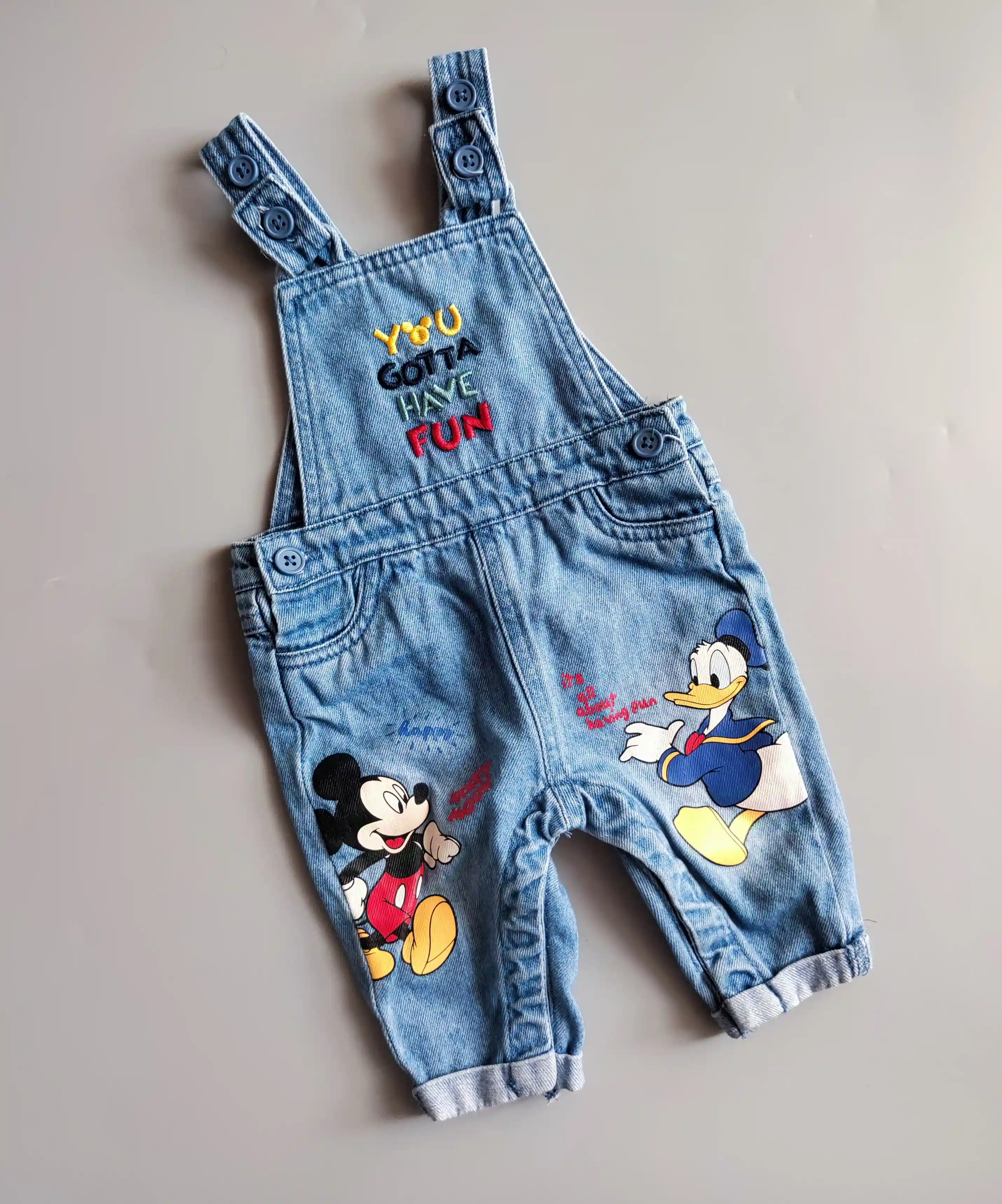 Laclové džíny Primark Disney vel. 62 Mickey a Donald