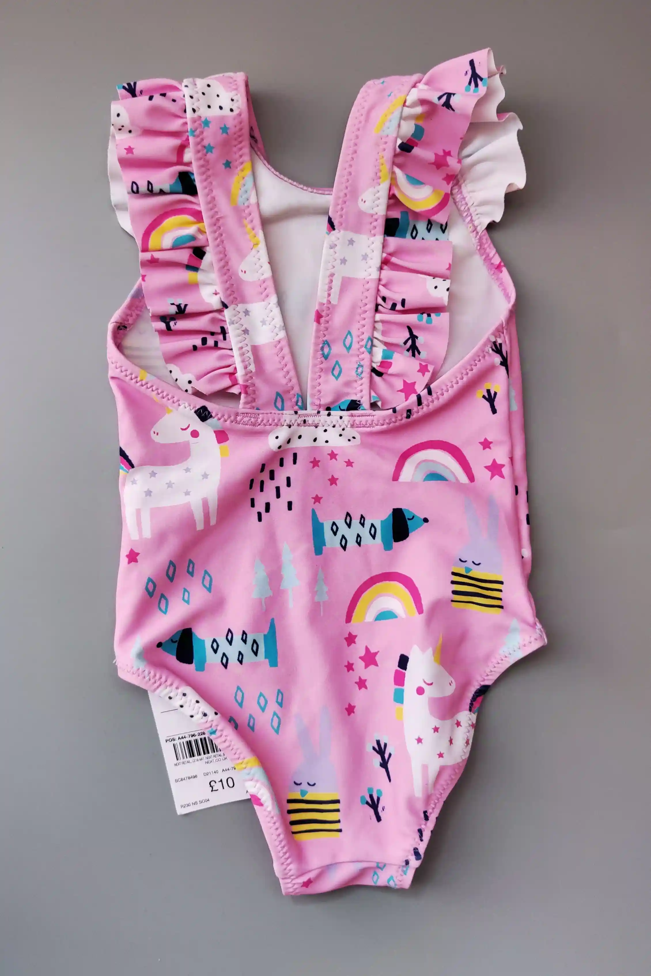 Plavky Next vel. 68 růžové s jednorožci