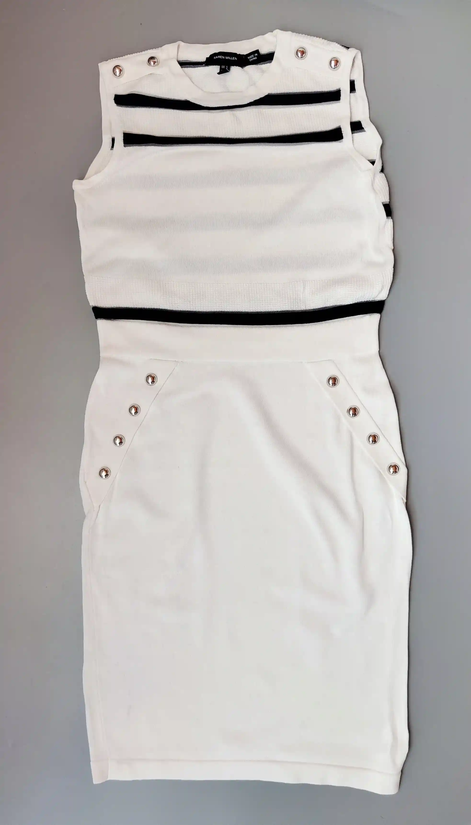 Pletené bodycon šaty Karen Millen vel. S bílé
