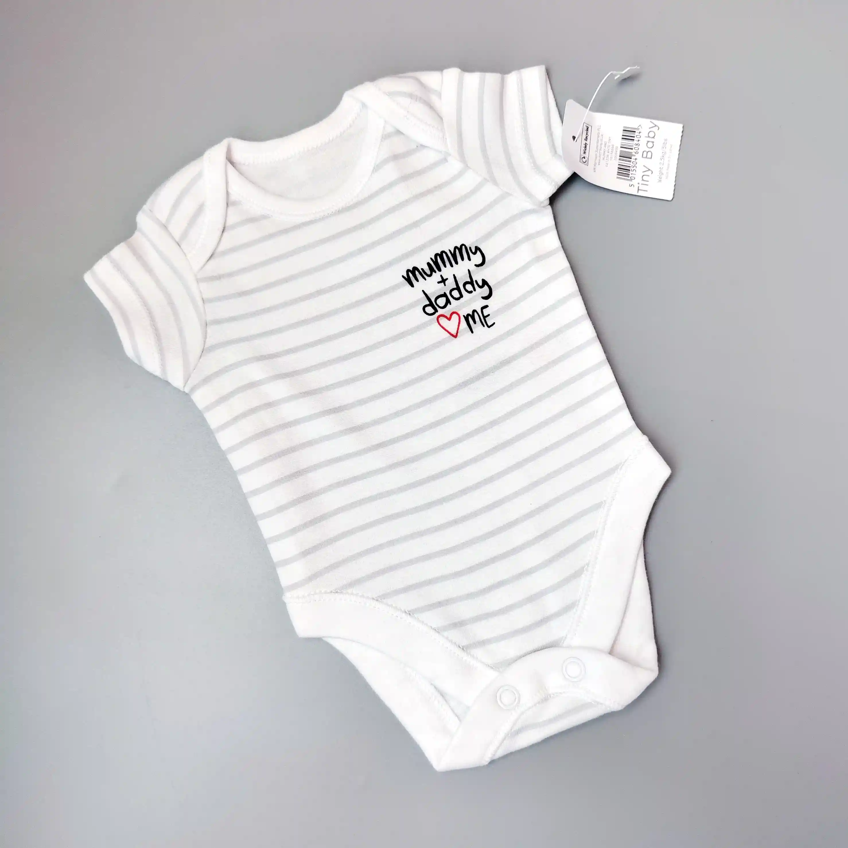 Body Nutmeg vel. Tiny baby 2,5 kg bílé proužkované