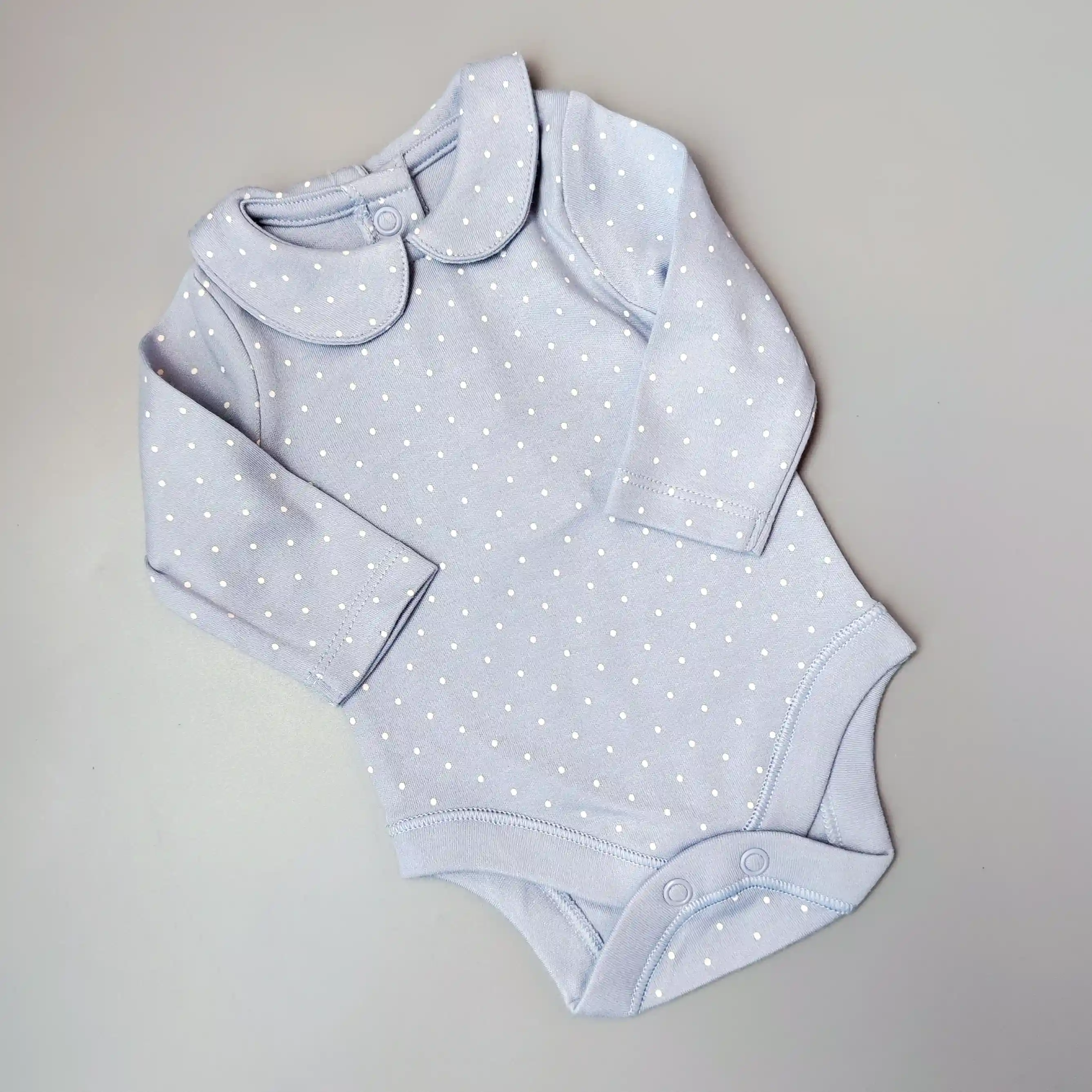 Body s límečkem George vel. Tiny baby 2,7 kg modré s puntíky