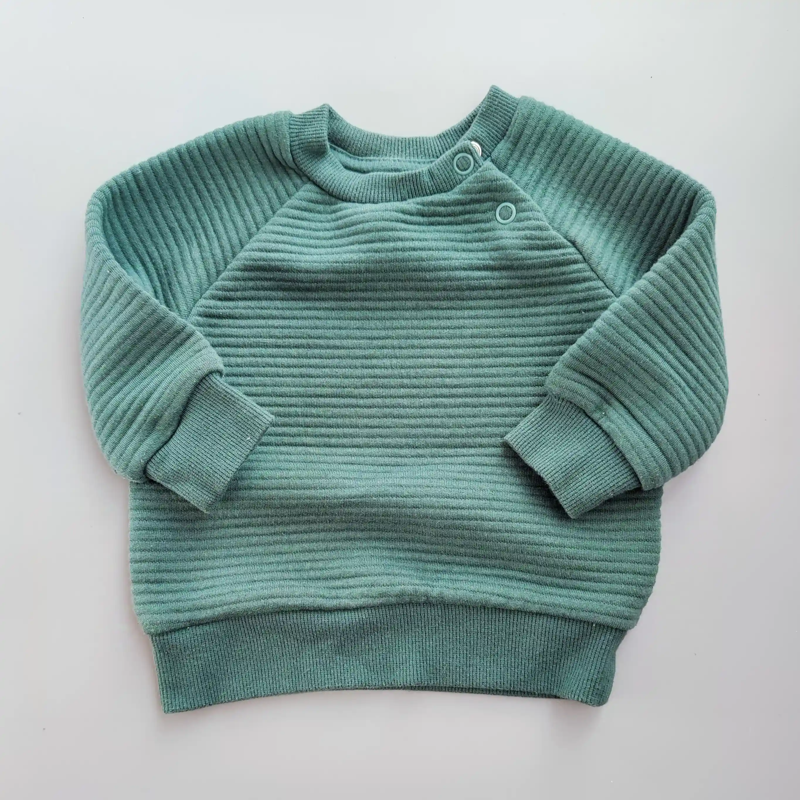 Žebrovaná mikina Primark vel. 62 zelená