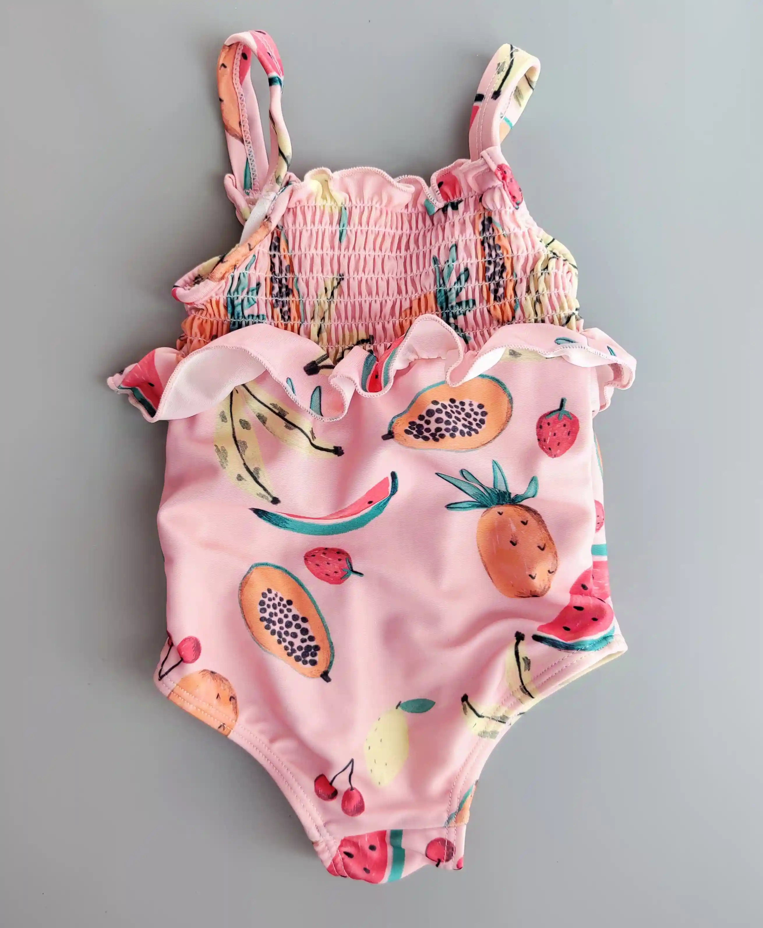 Plavky Primark vel. 74 světle růžové s ovocem