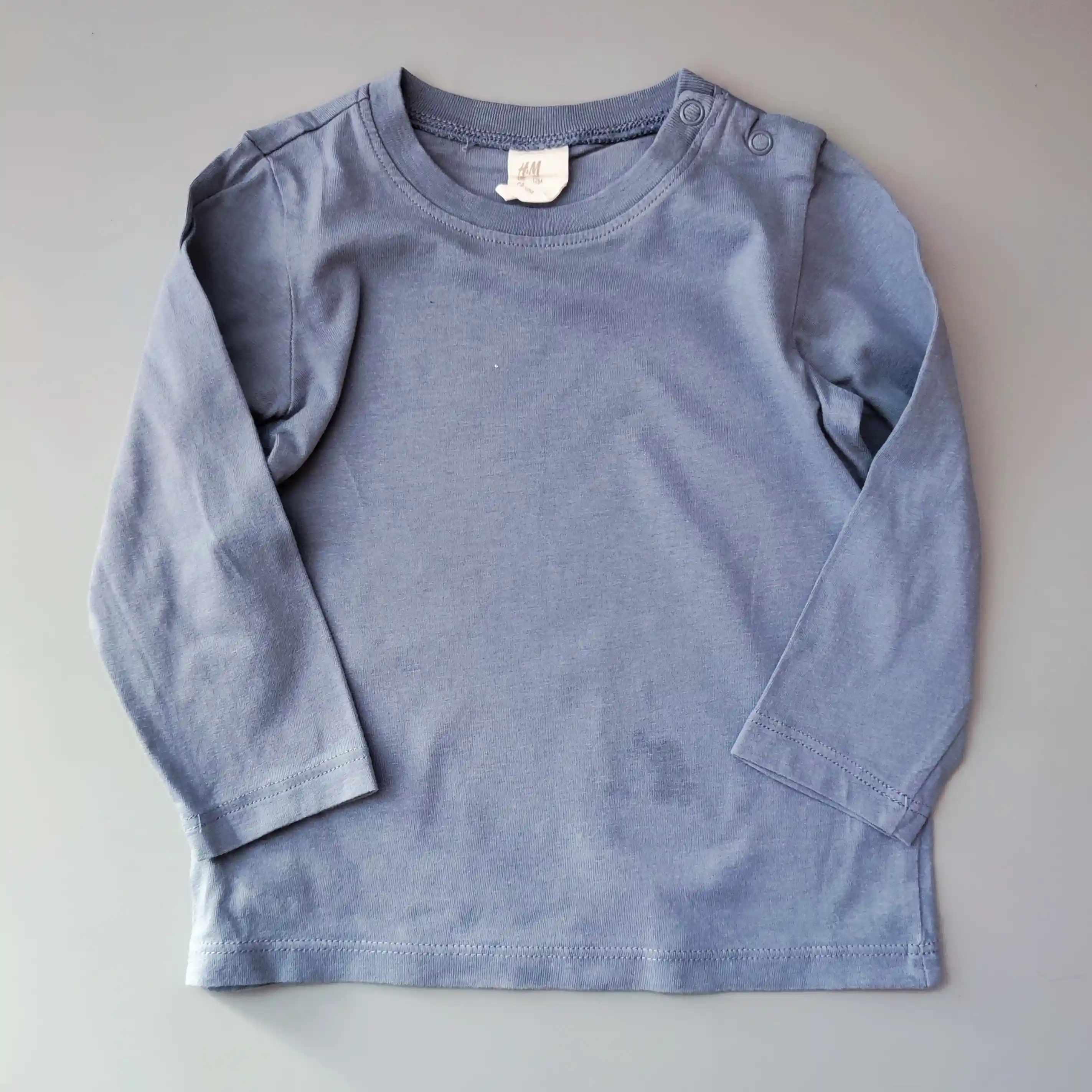 Tričko H&M vel. 80 modré dlouhý rukáv