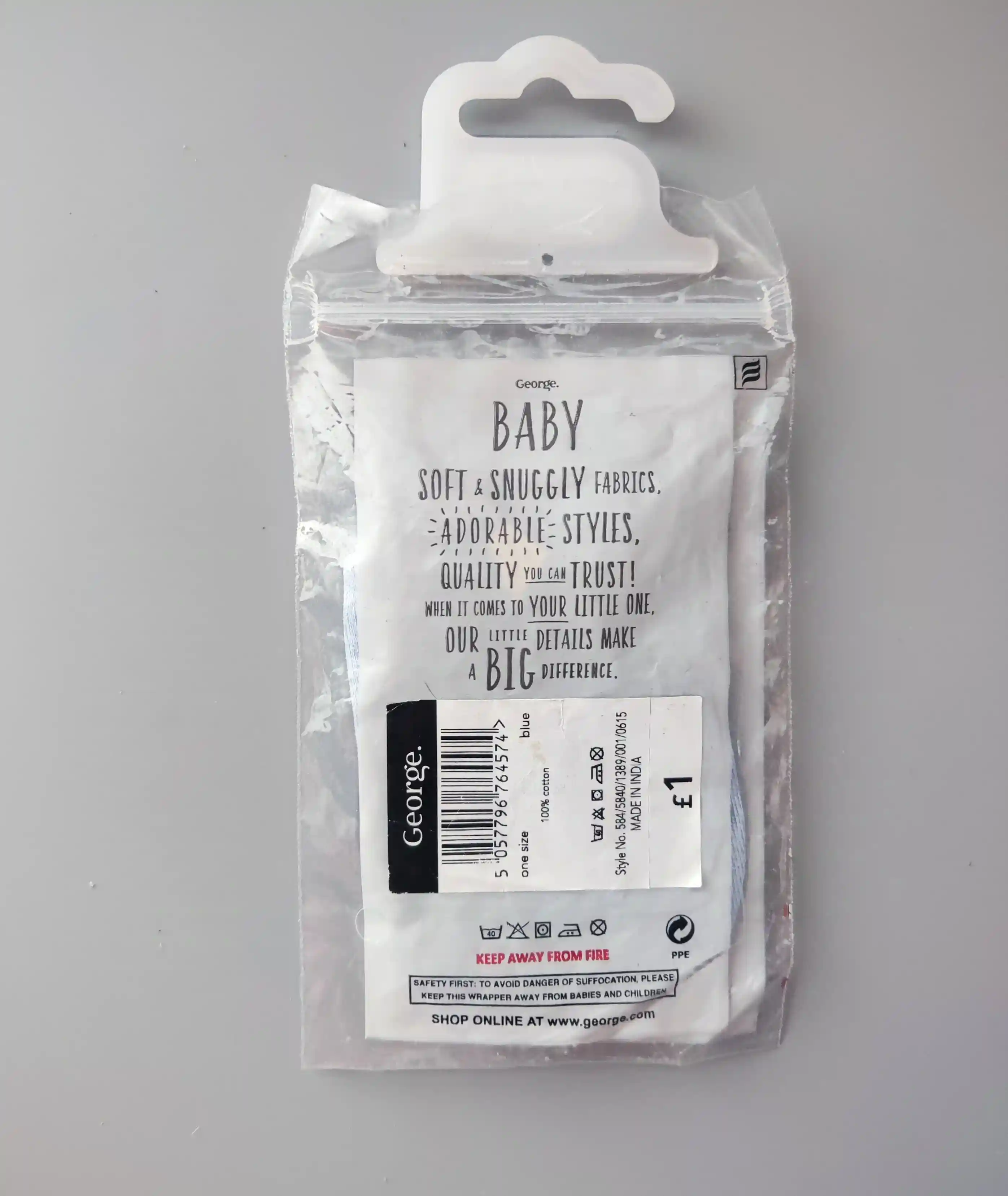 Rukavičky George bavlněné modré