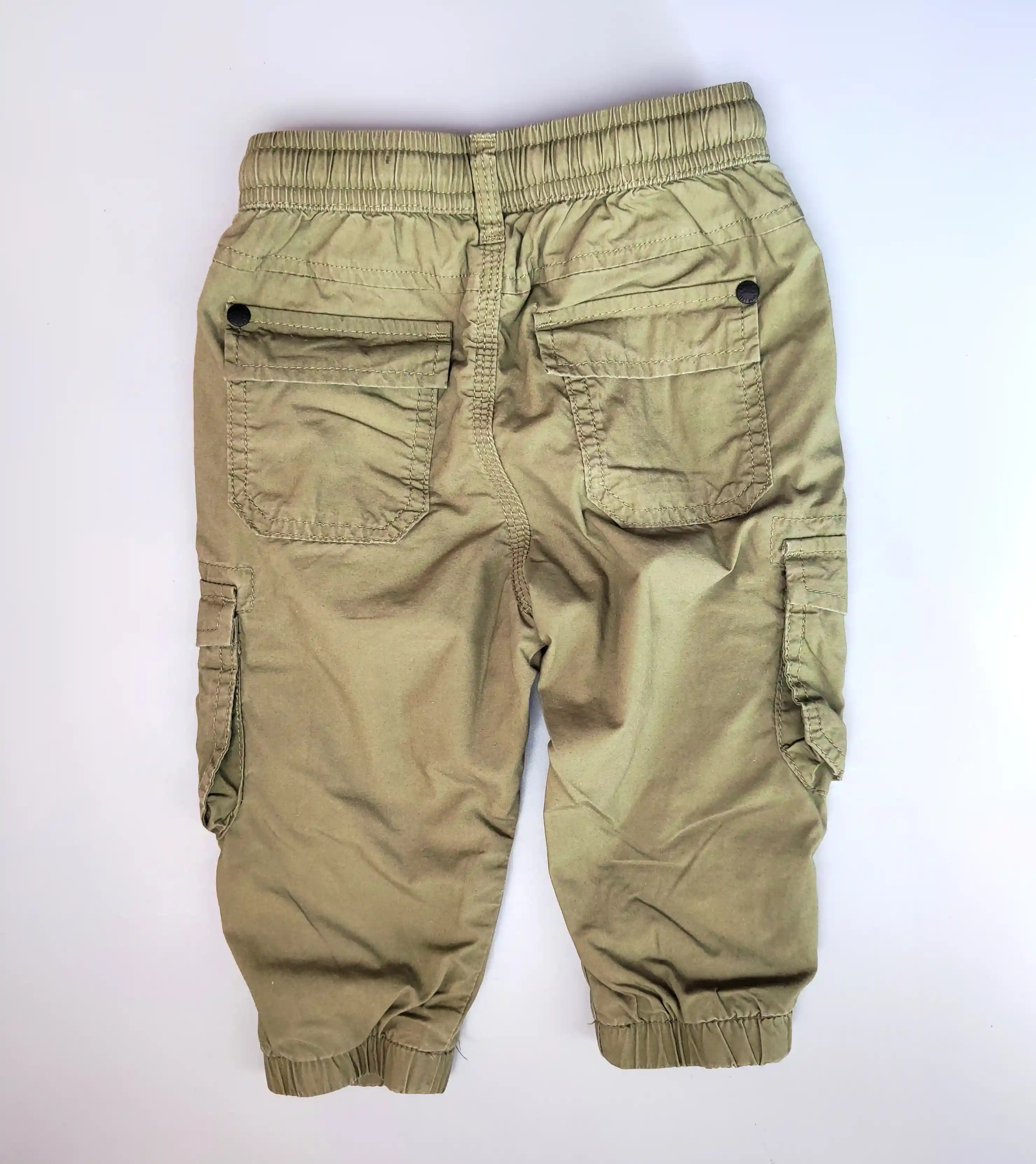 Kalhoty Next vel. 80 khaki plátěné s podšívkou