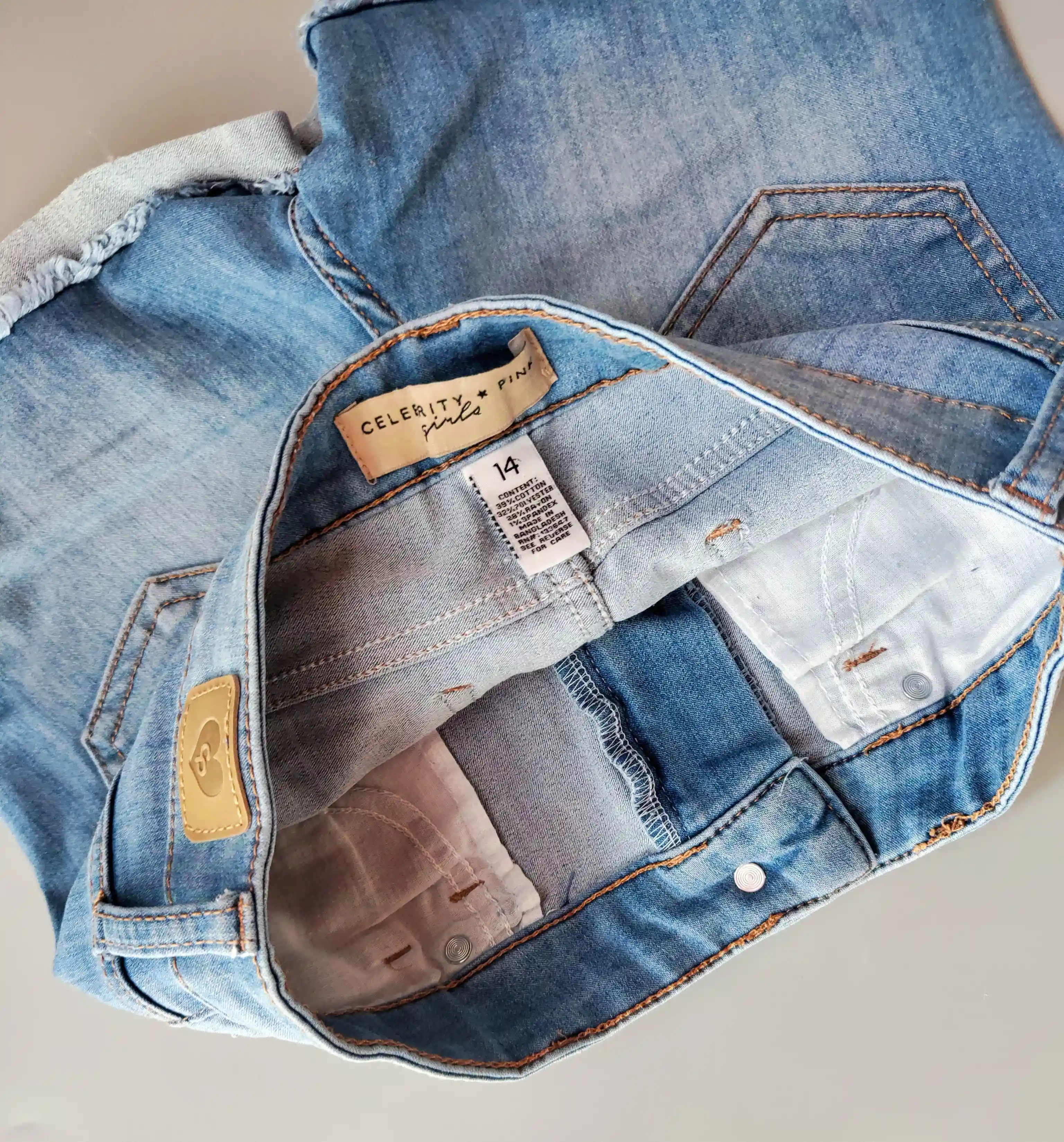 Džínové šortky Celebrity Pink vel. 164 světle modré