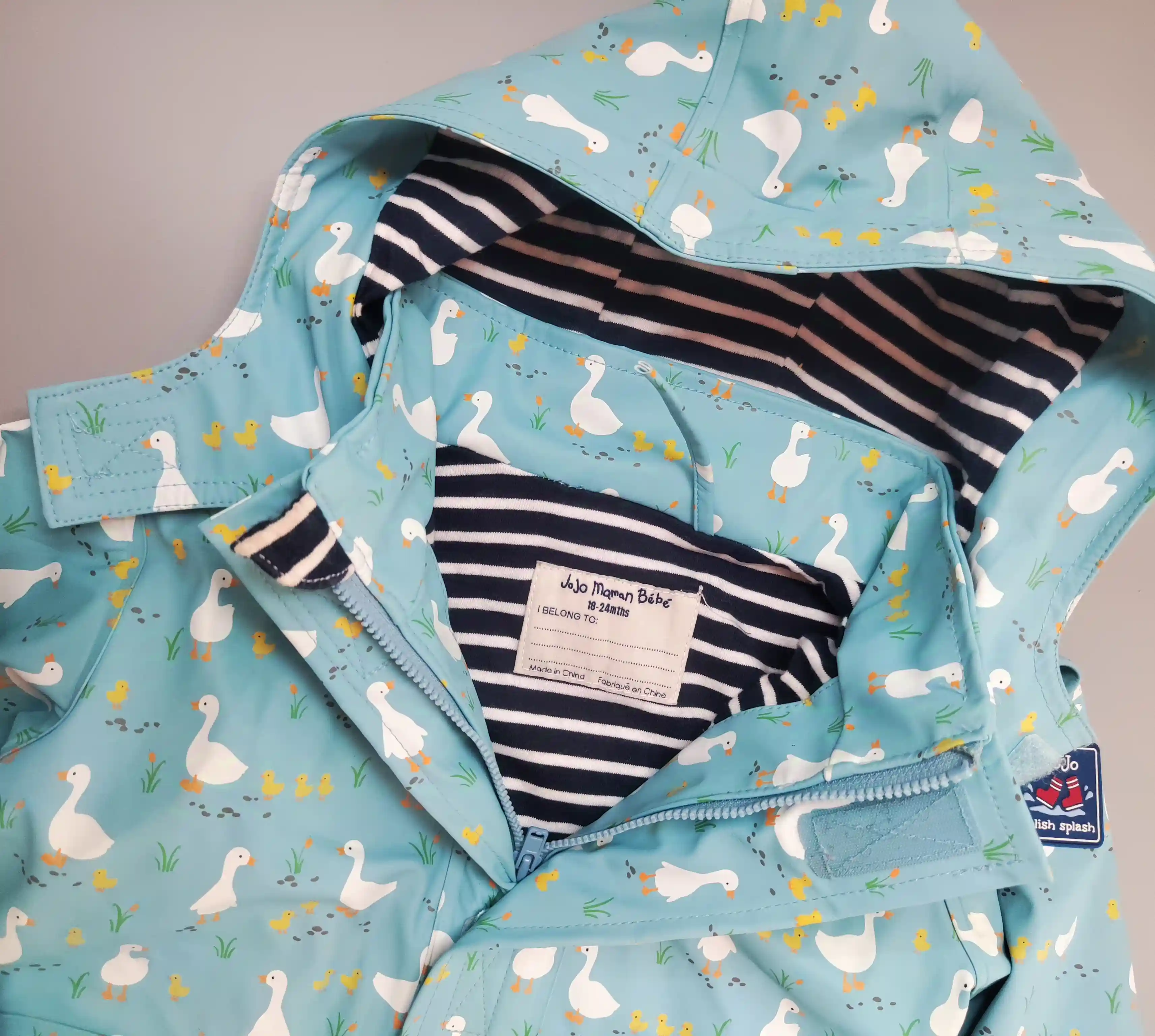 Nepromokavá bunda Jojo Maman Bébé vel. 92 tyrkys kachny