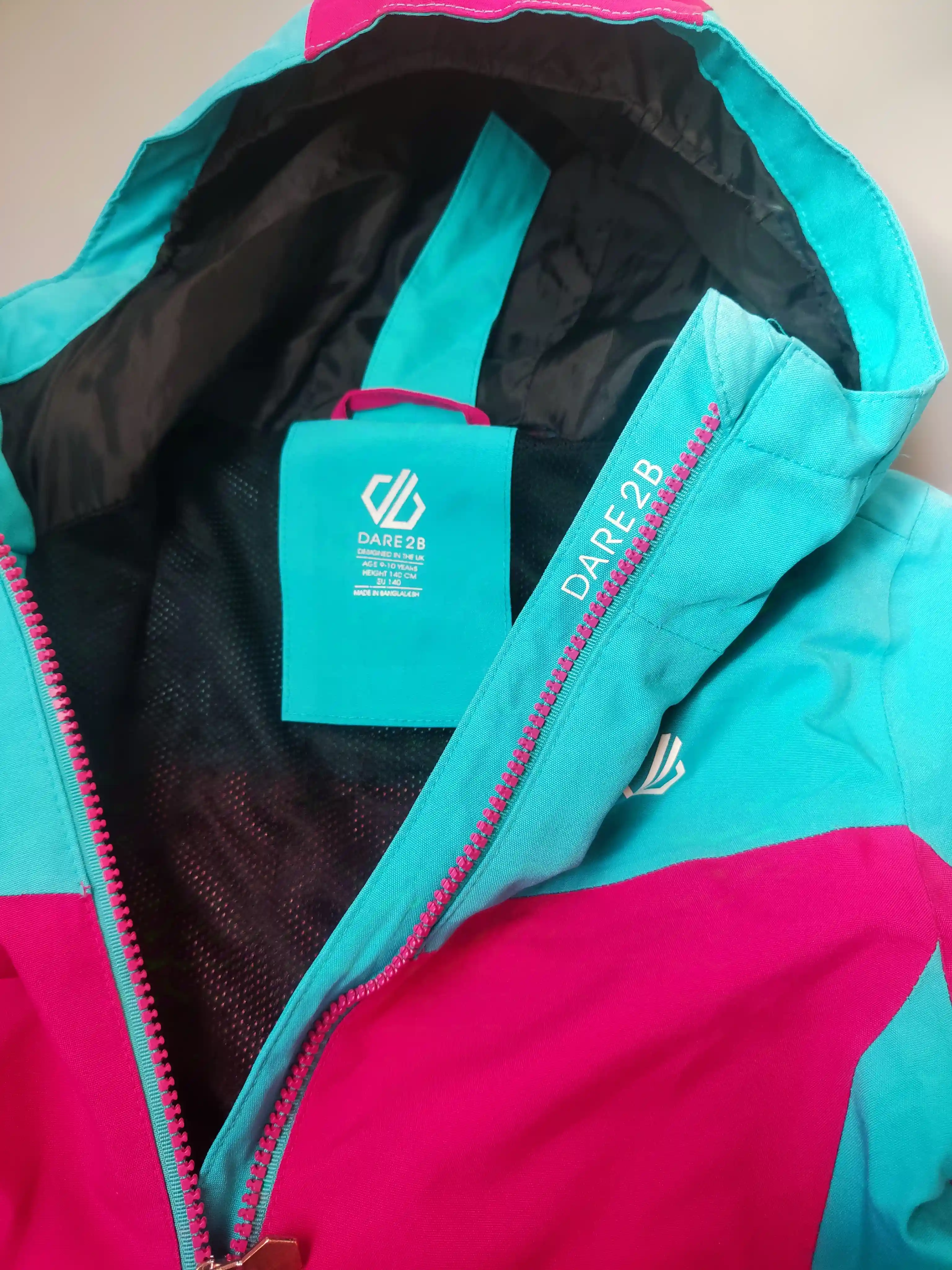Outdoorová bunda Dare2B vel. 140 tyrkys a růžová