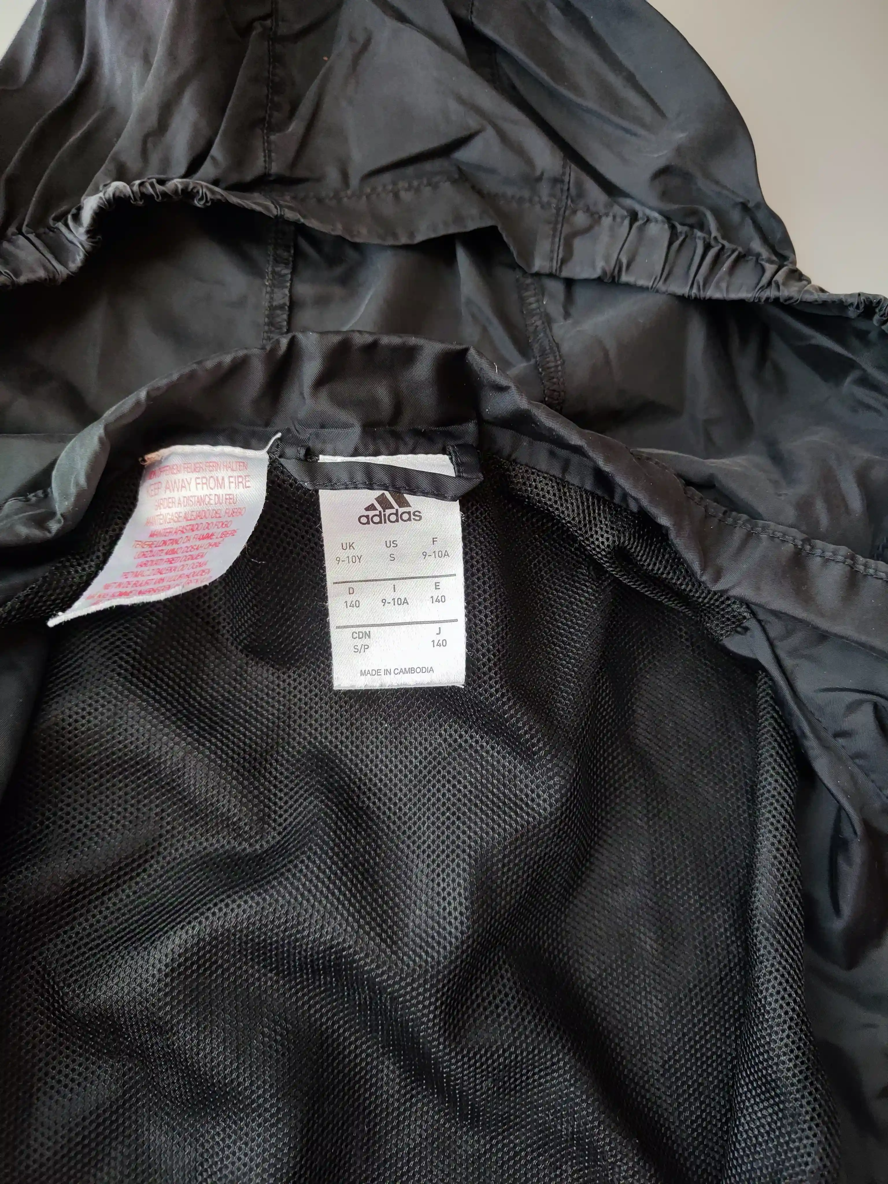 Větrovka Adidas vel. 140 černá