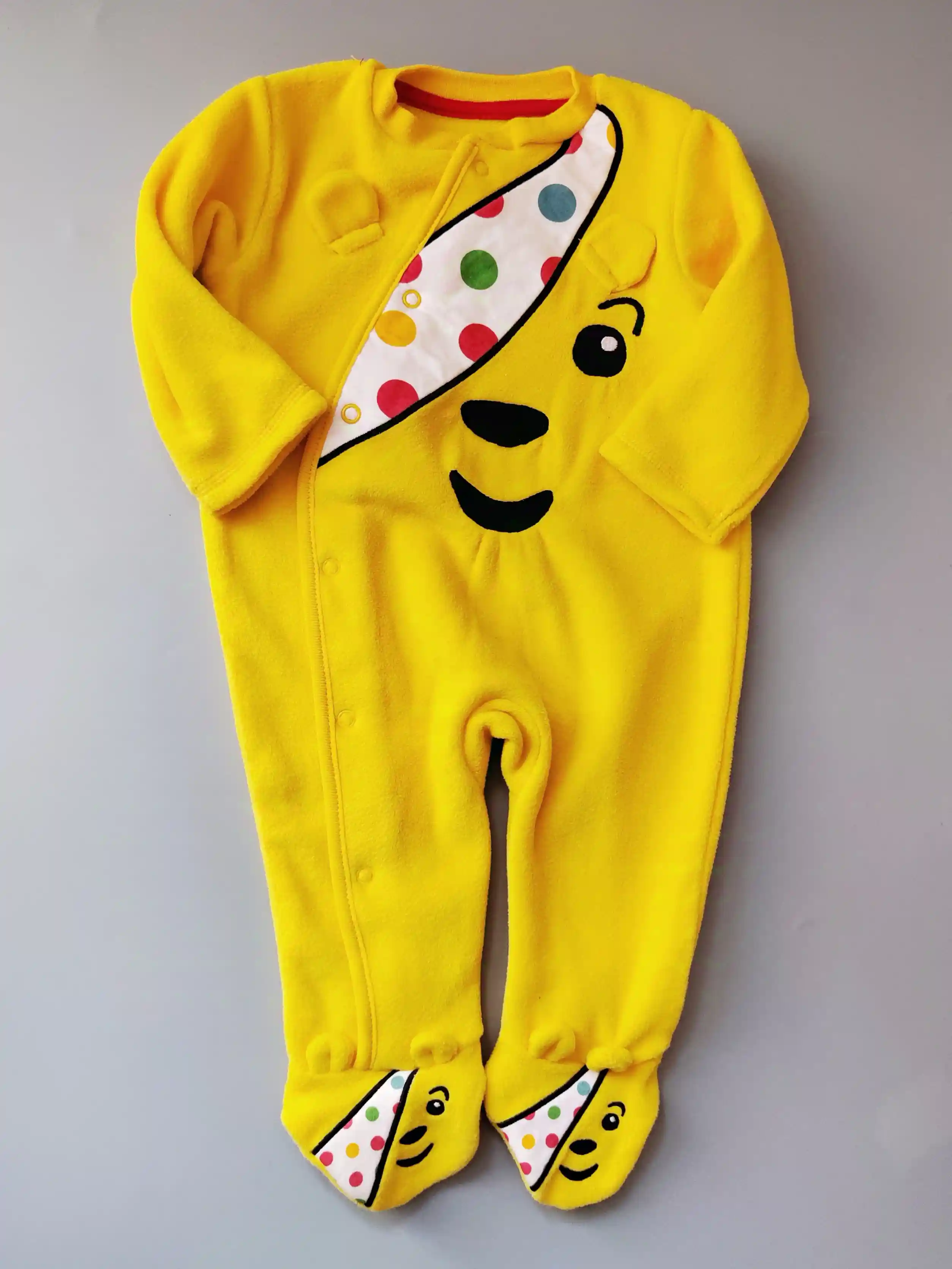 Fleecový overal George vel. 68 žlutý Pudsey