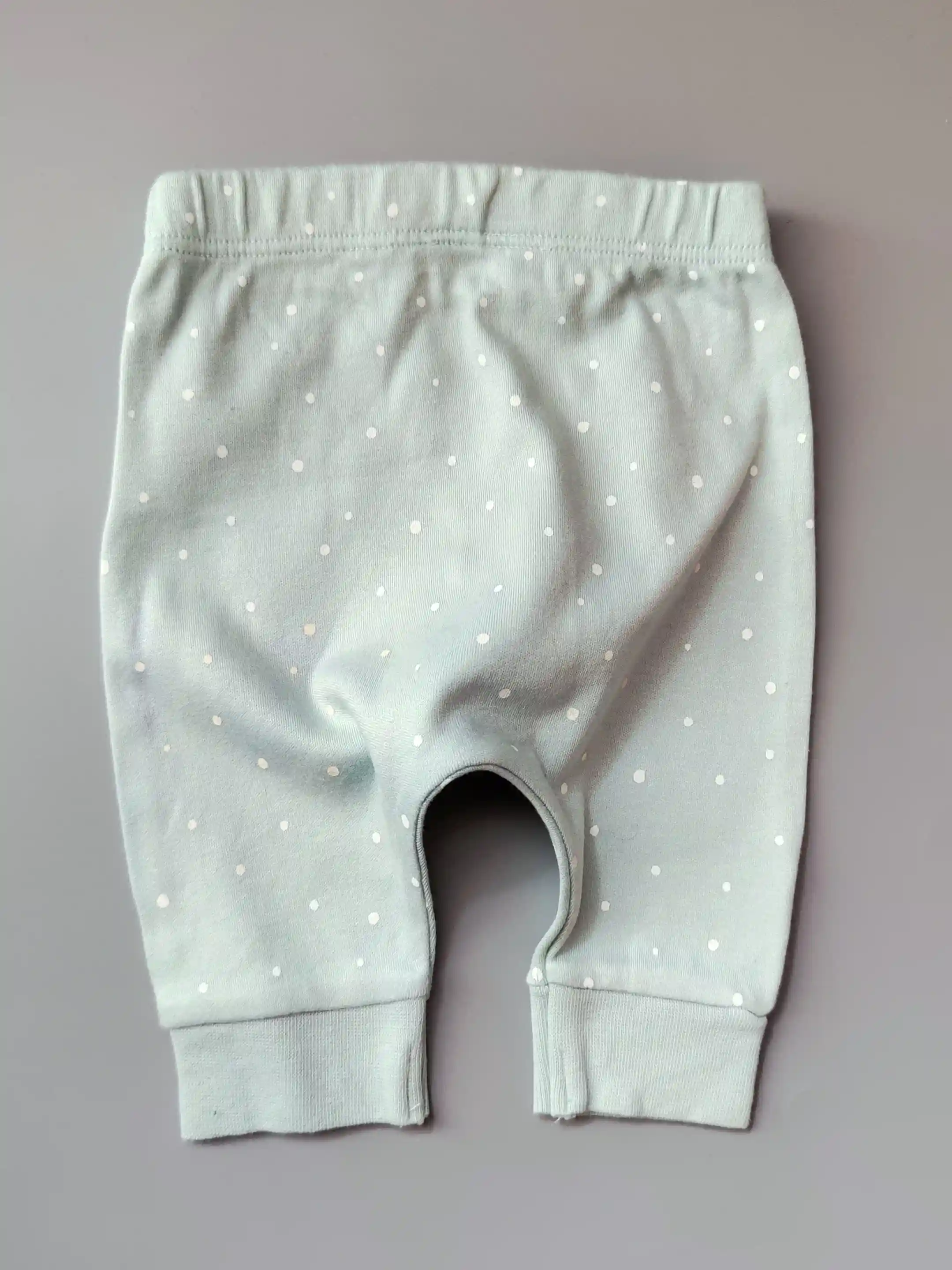 Legíny Mothercare vel. 50 mátové s puntíky