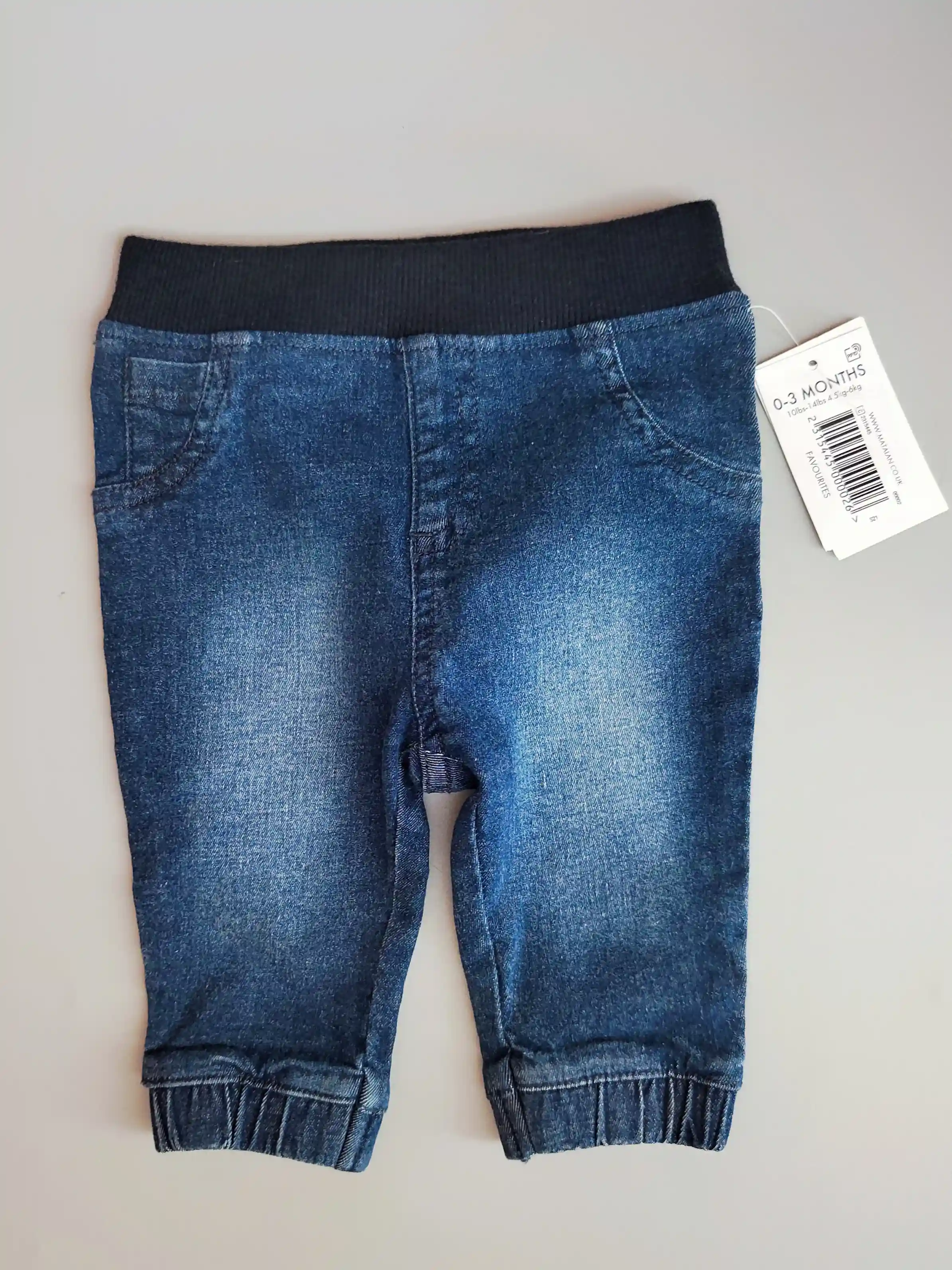 Džíny jogger Matalan vel. 62 s nápletem tmavě modré