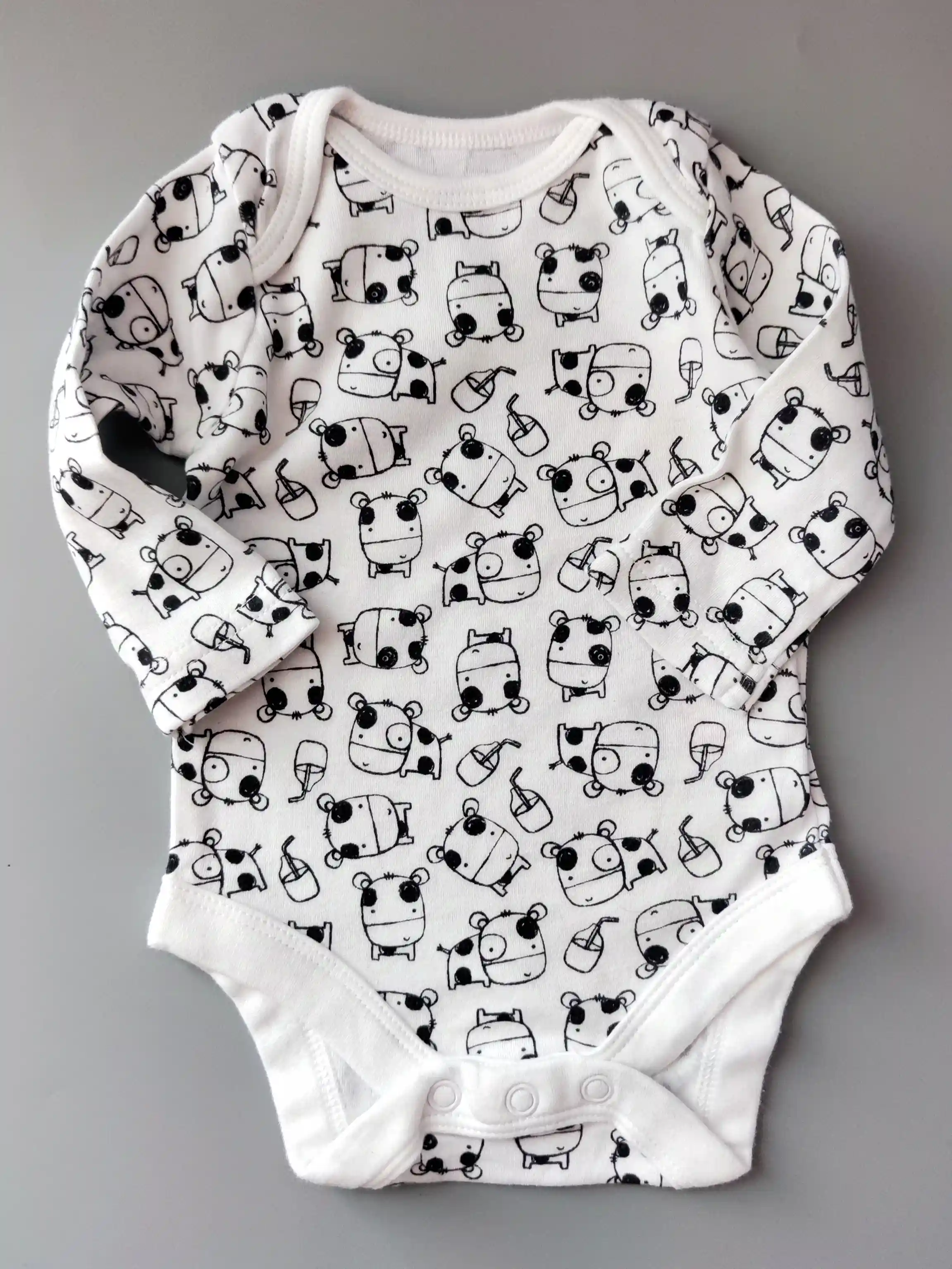 Body Mothercare vel. 56 bílé s kravičkami