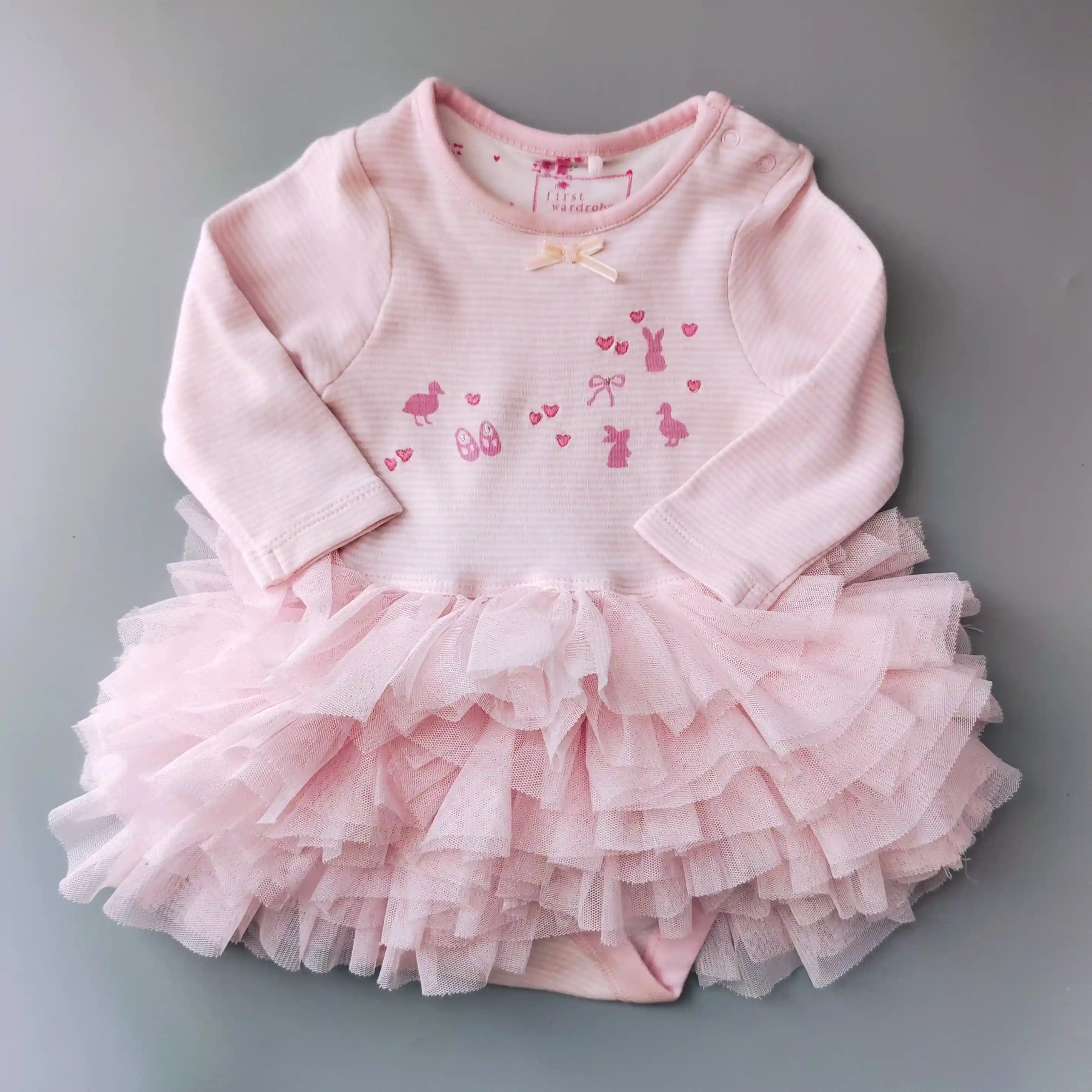 Body s tutu sukýnkou Next vel. 62 růžové