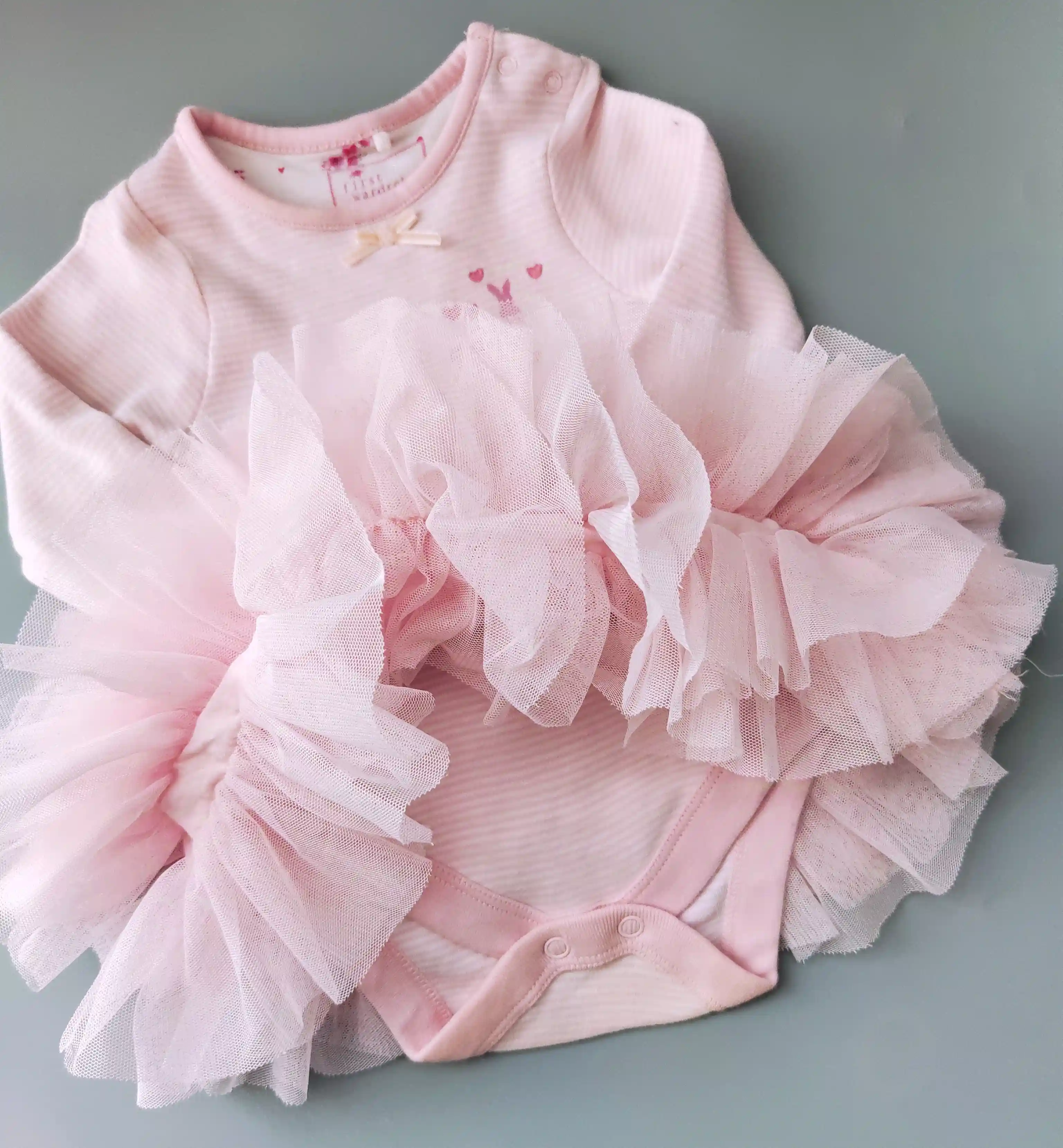Body s tutu sukýnkou Next vel. 62 růžové