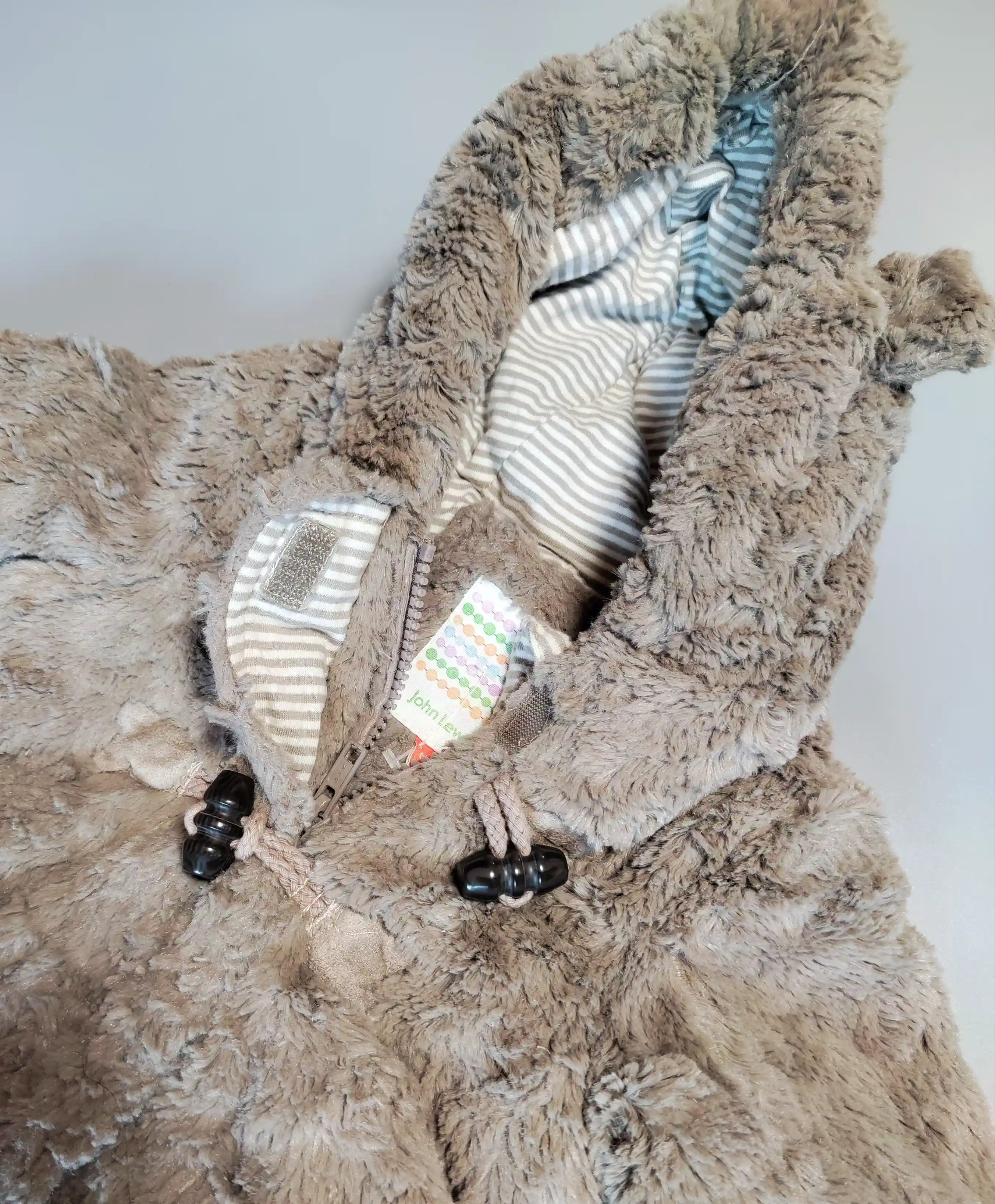 Huňatá kombinéza John Lewis vel. 62 světle hnědá