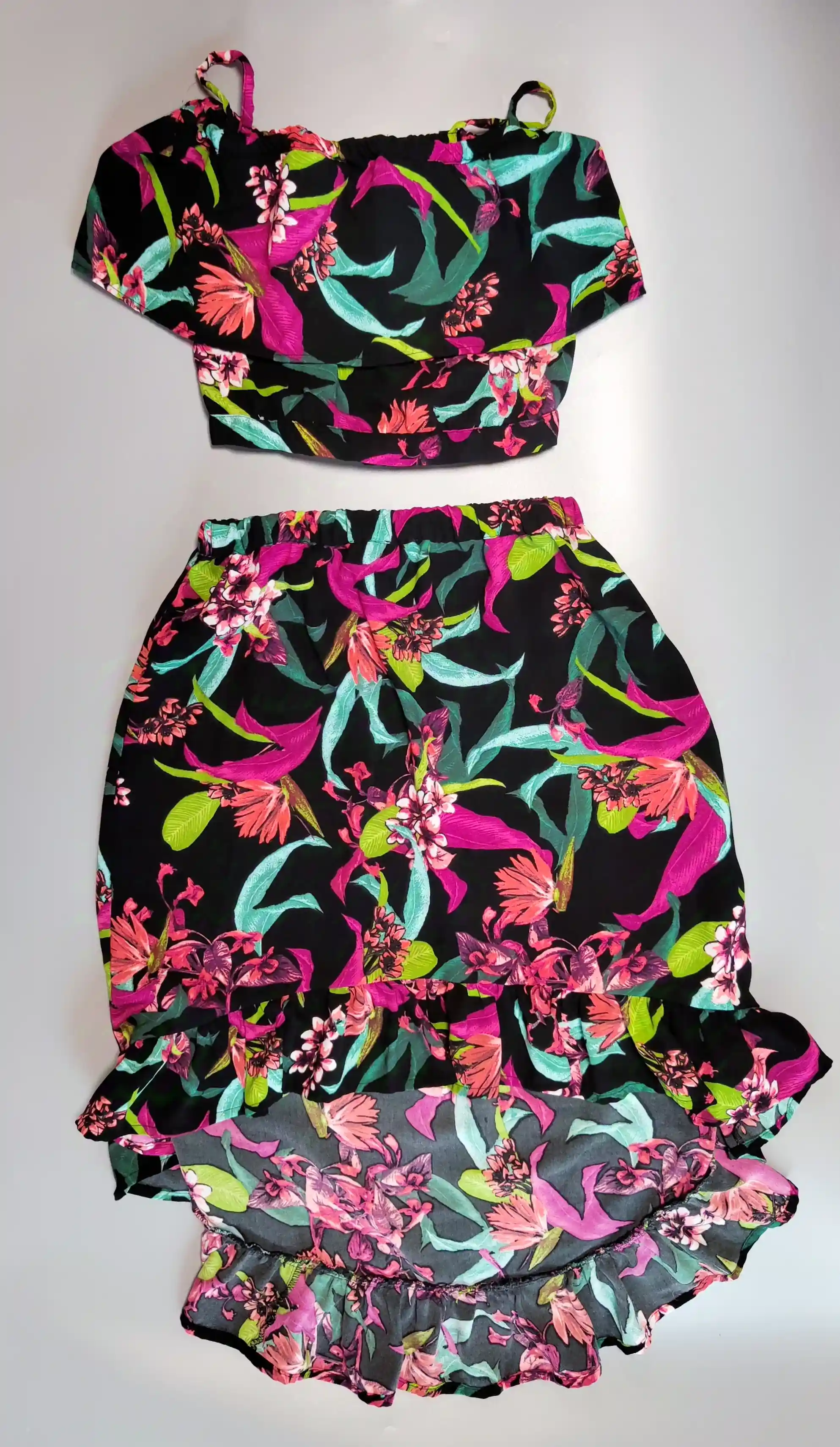 Set River Island vel. 152 šifonová sukně a crop top