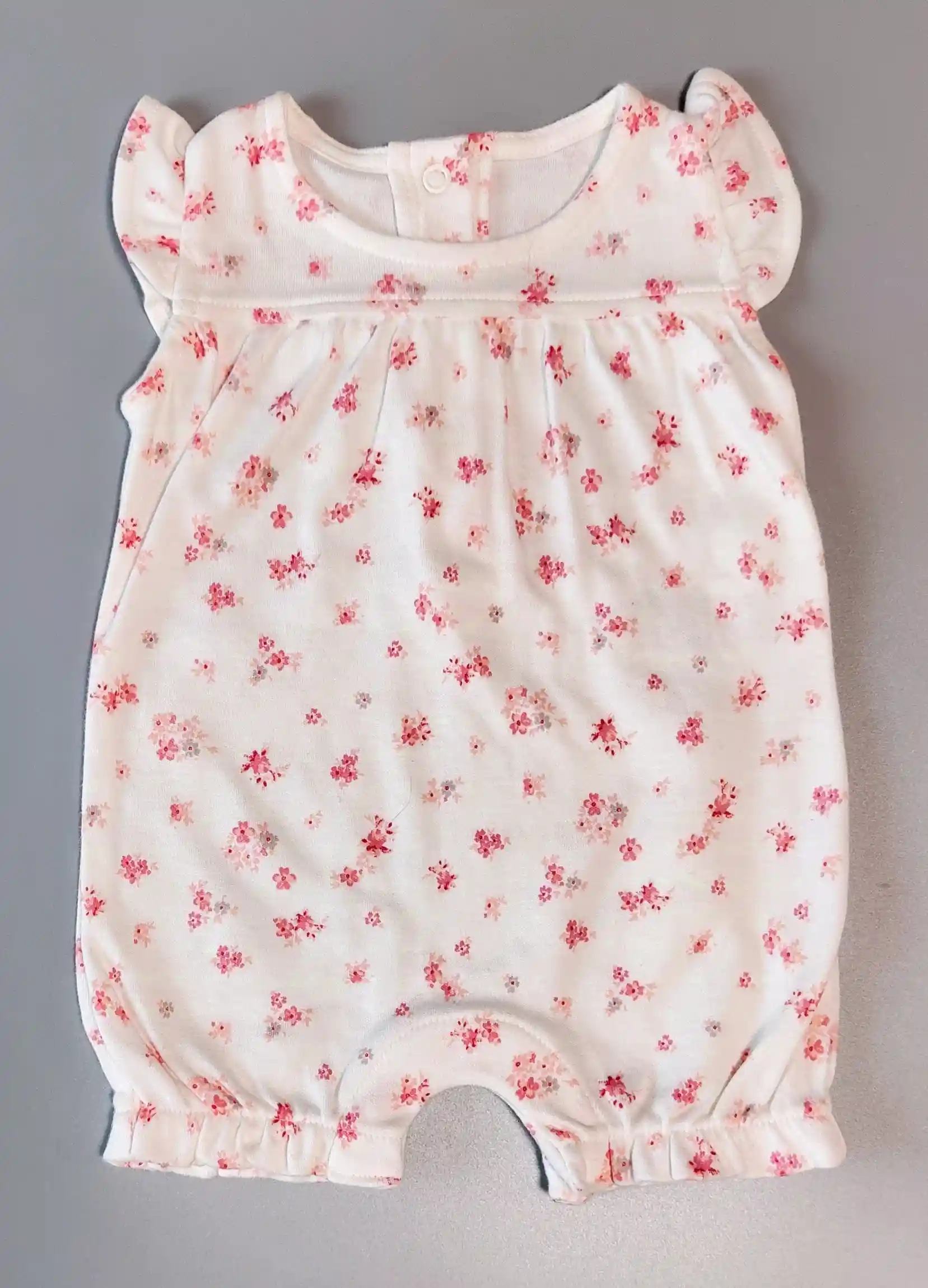 Letní overal M&S vel. Newborn bílorůžový květovaný