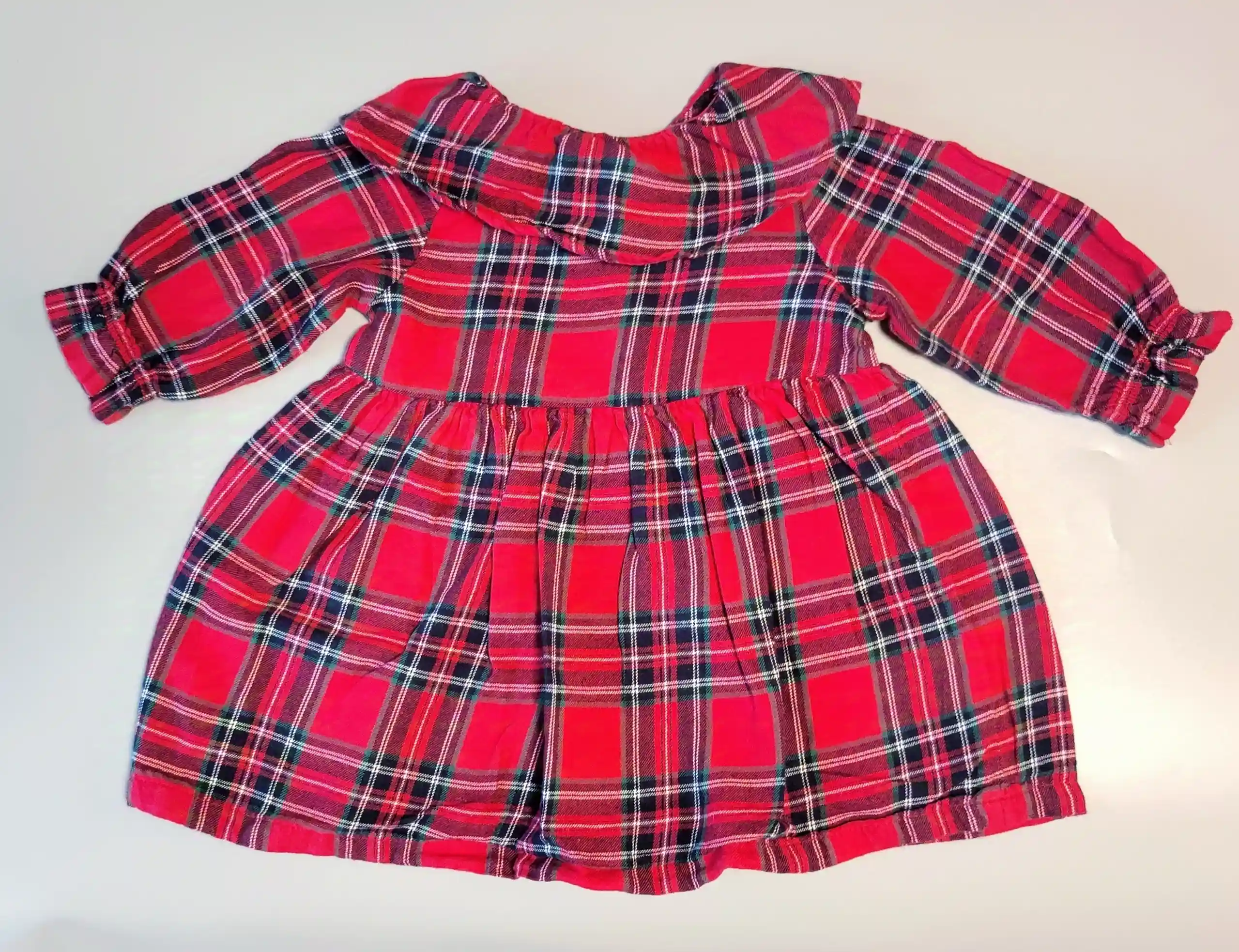 Šaty s límečkem George vel. 74 červené kostkované