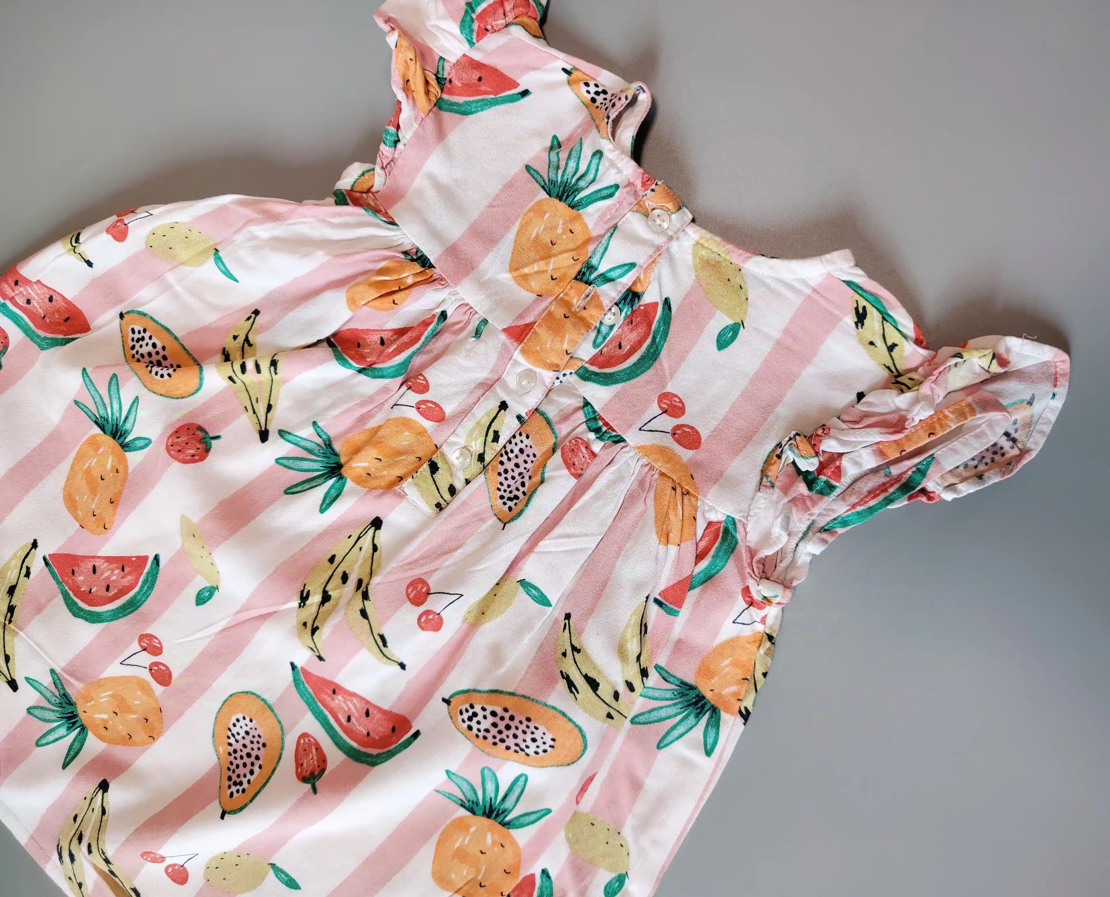 Šaty z viskózy Primark vel. 92 barevné s ovocem