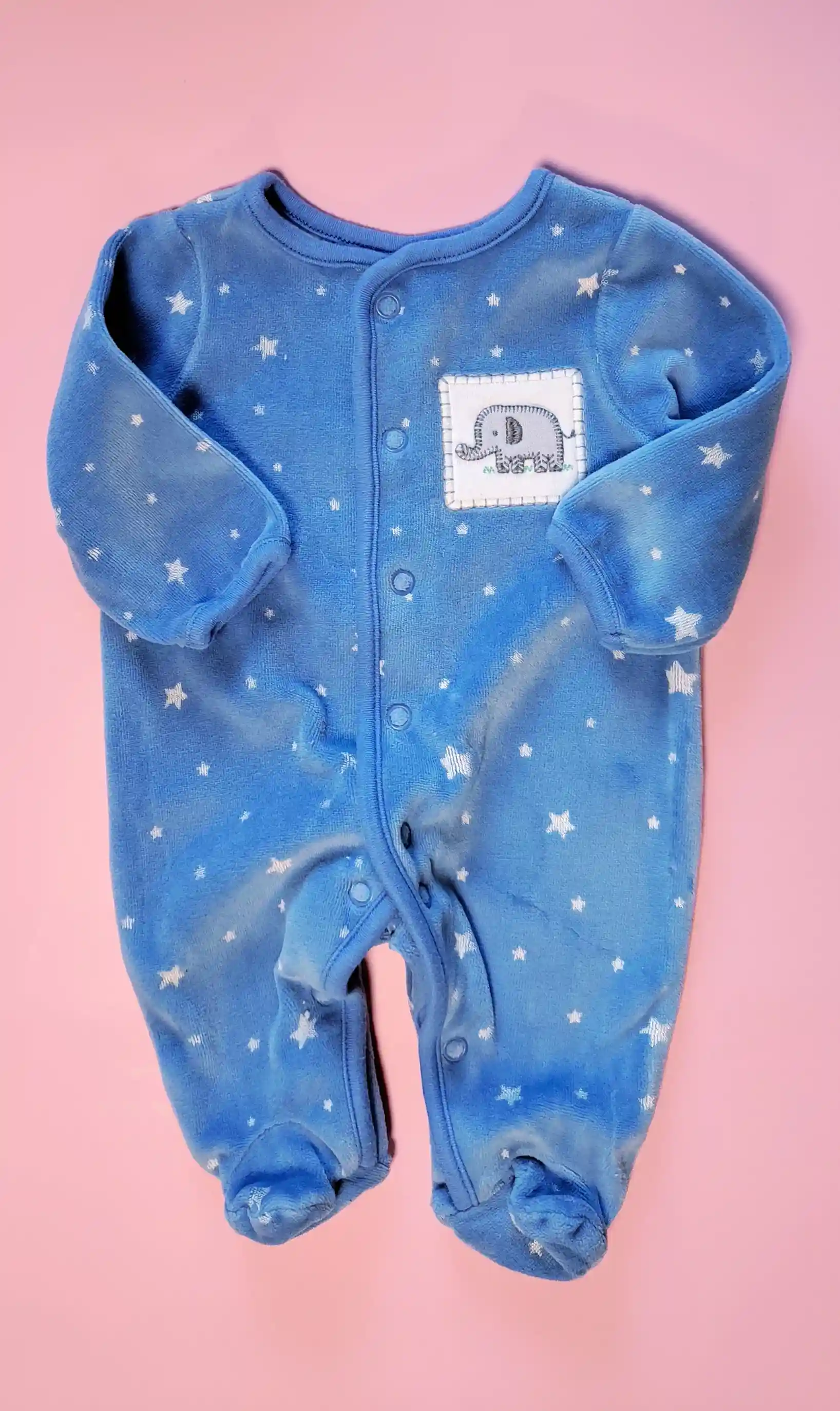 Velurové dupačky John Lewis vel. Tiny Baby do 3,1 kg