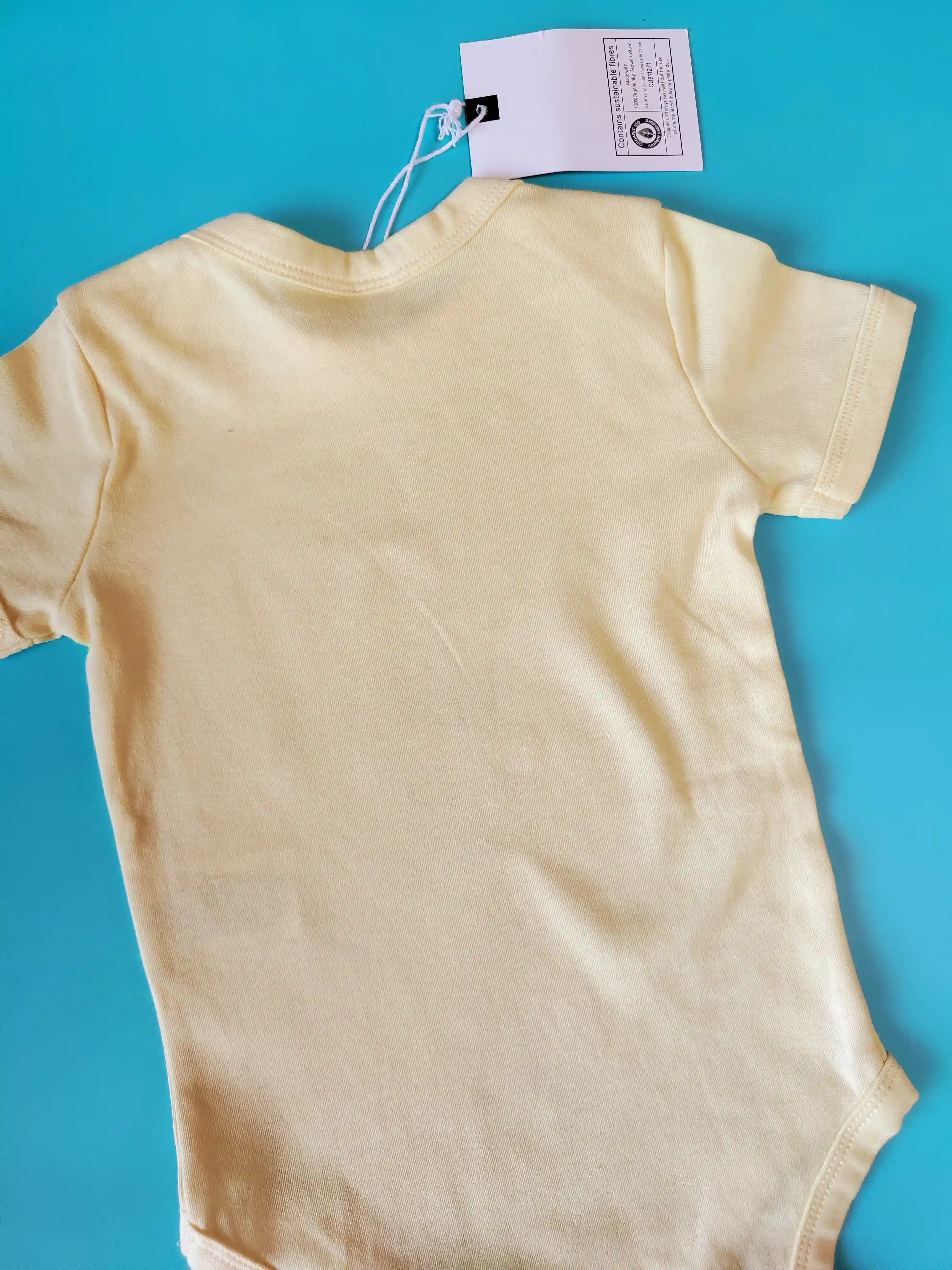 Body Babybugz vel. 80 žluté bio bavlna