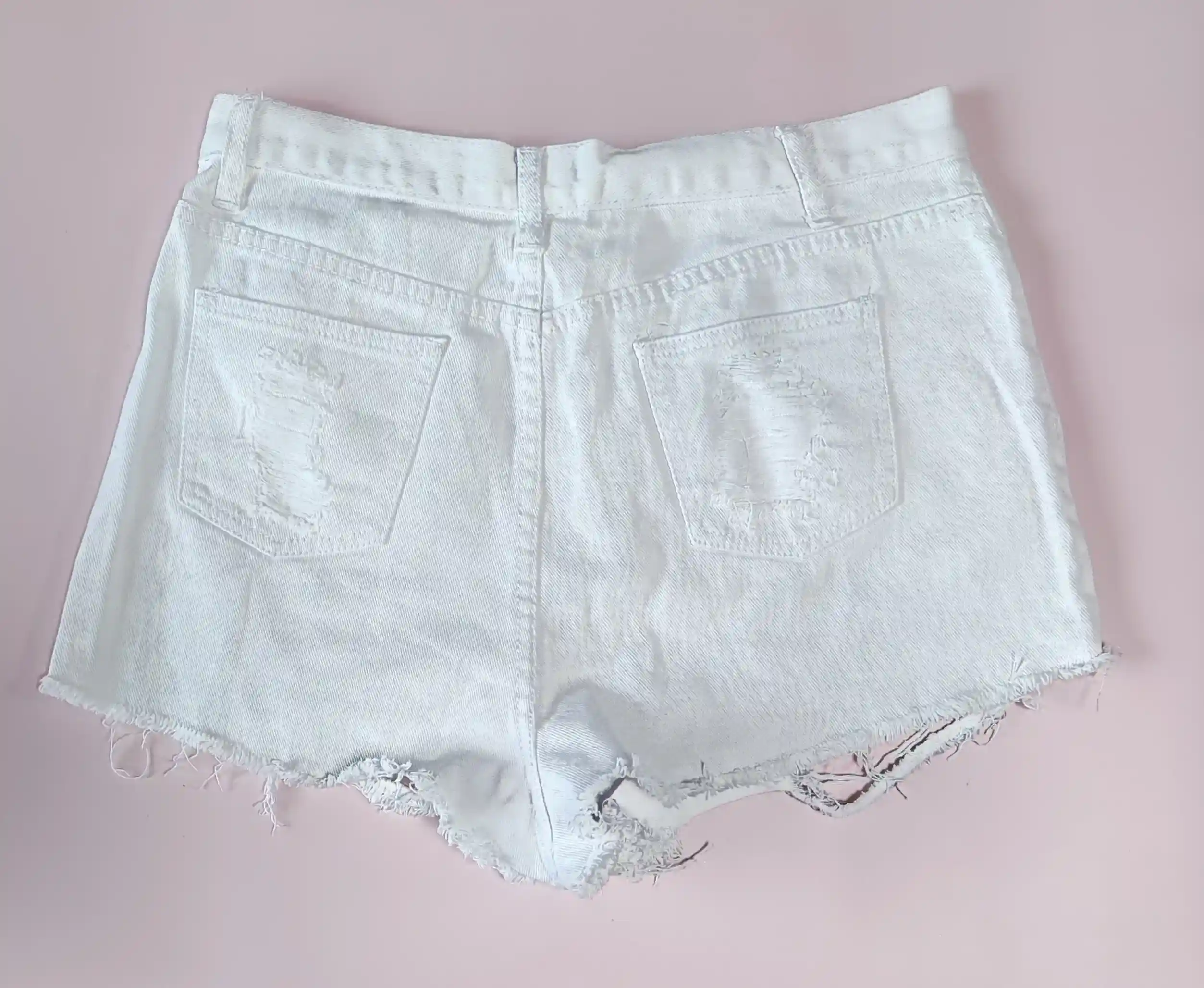 Bílé džínové šortky Missguided vel. 40