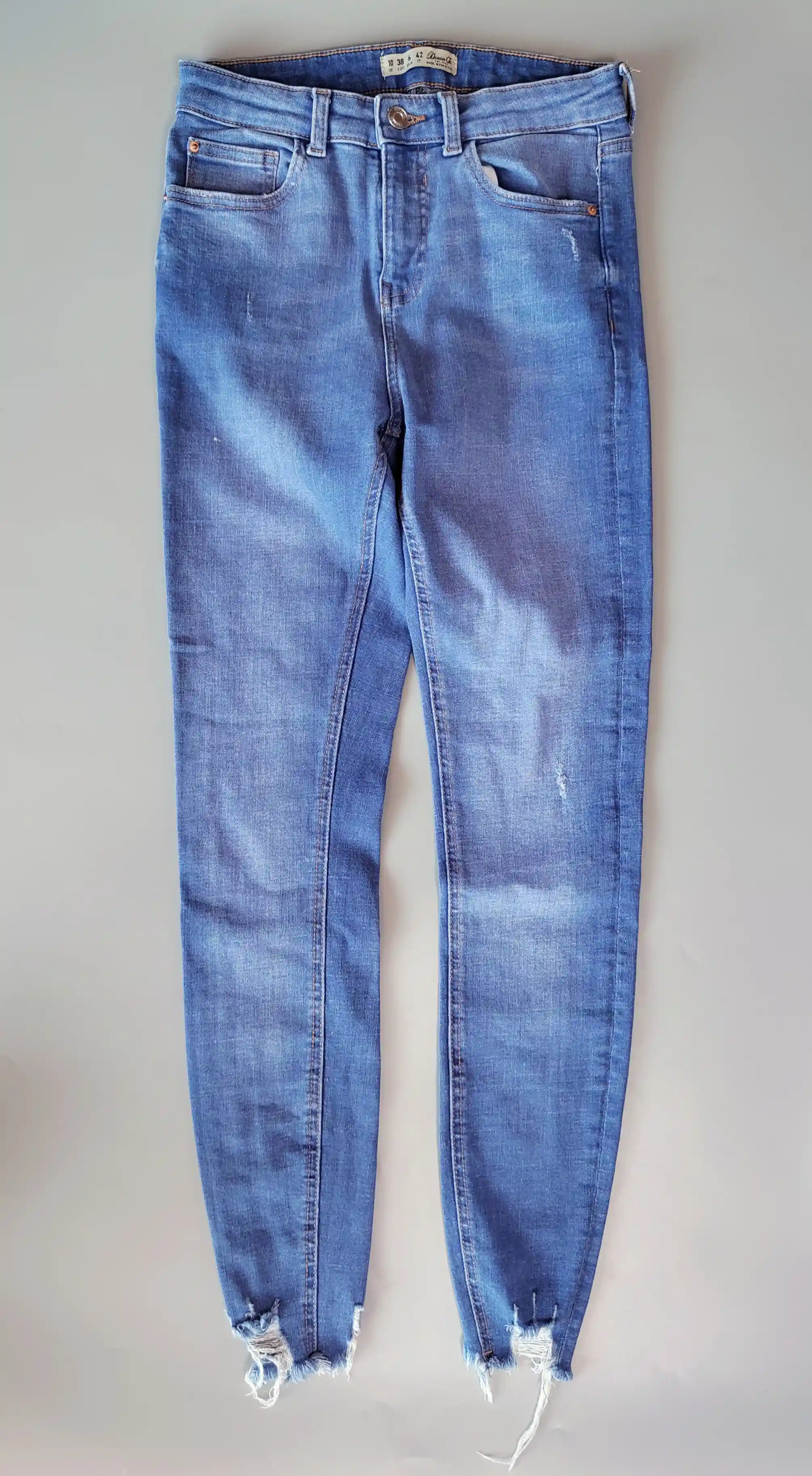 Džíny Denim Co. vel. 38 / M modré otrhané